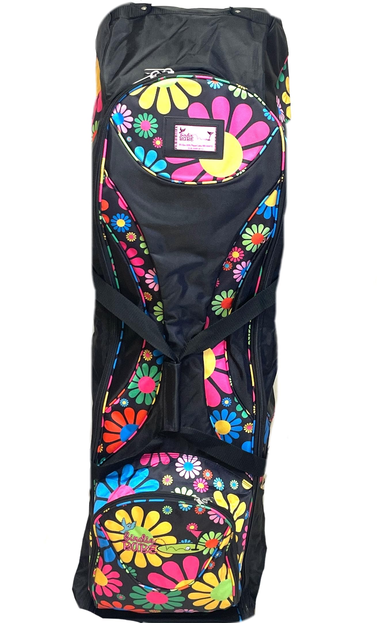 **Woodstock Flowered Golf Club Travel Bag with Wheels - Lightweight & Durable Golf Bag Cover for Air Travel & Storage - Perfect for Golfers & Travel Enthusiasts**