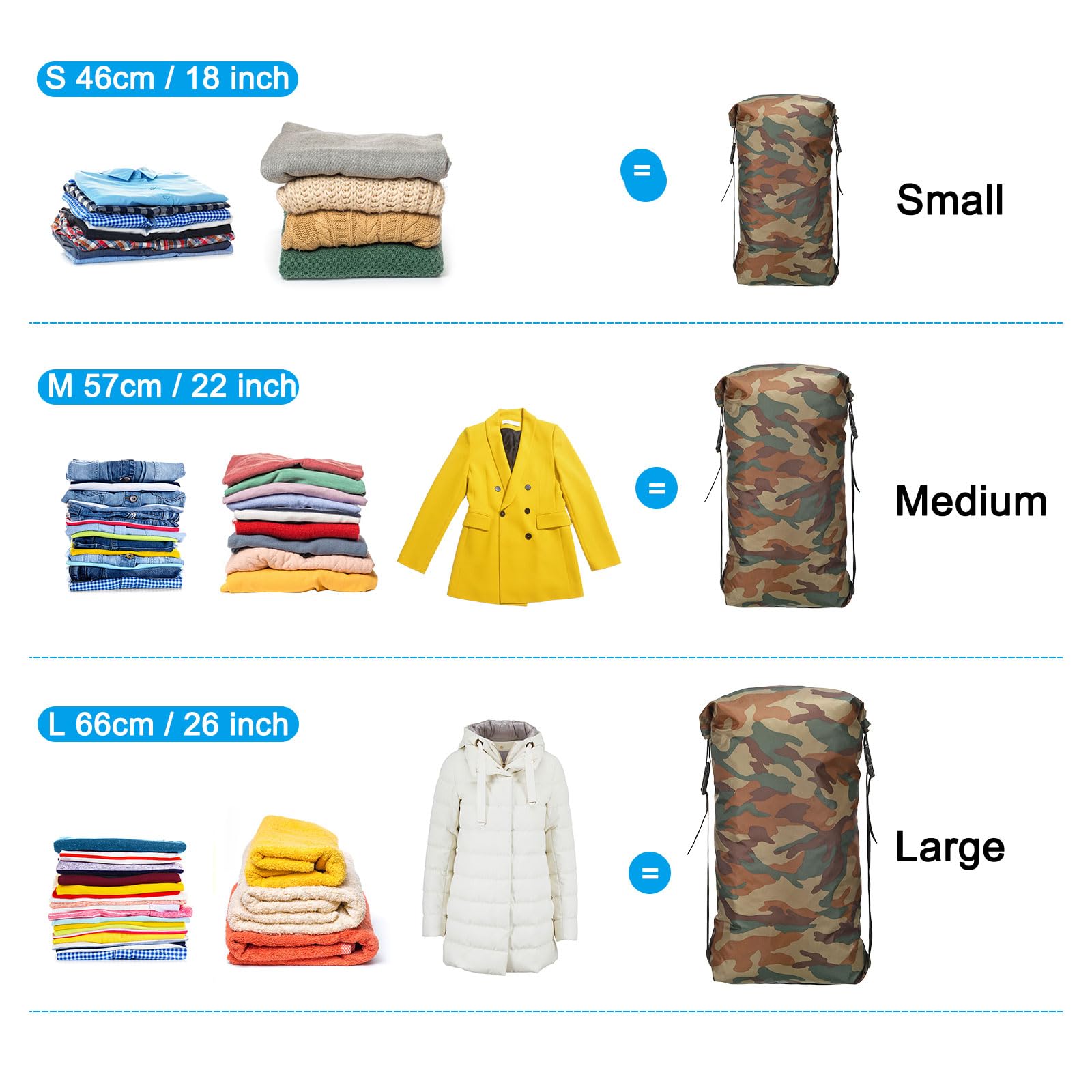 PATIKIL Waterproof Compression Stuff Sack - Lightweight Sleeping Bag Storage Bag for Camping, Hiking & Backpacking | Compact Gear Organizer for Outdoor Adventures