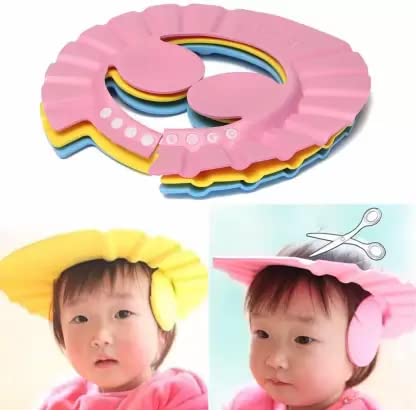FCON Baby Shower Cap for Crawling Infants - Soft Waterproof Bathing Hat for Newborn Toddlers (Perfect for Bath Time, Swimming & Photo Shoots)