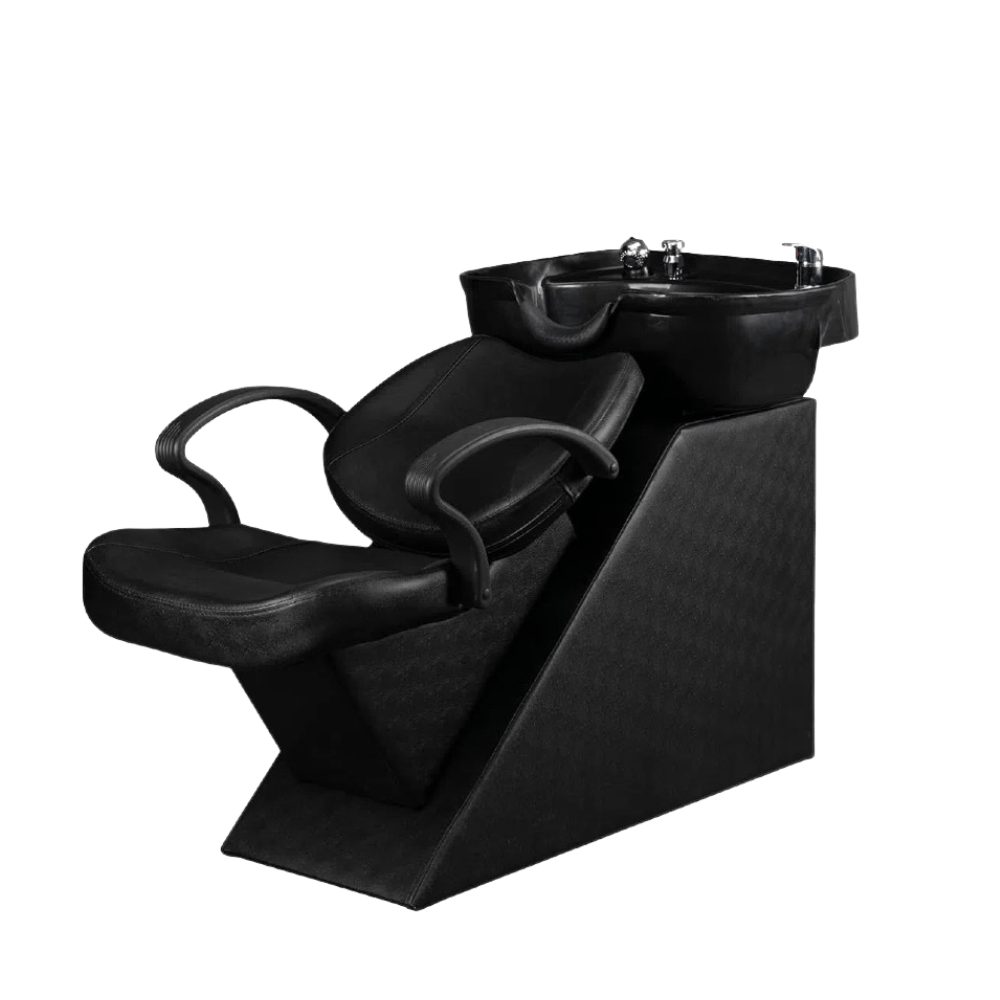 Professional Barber Shop Shampoo Sink Chair with Ceramic Basin - Certified Salon Equipment for Hair Washing & Styling | Perfect for Barber Shops, Salons & Home Grooming Stations