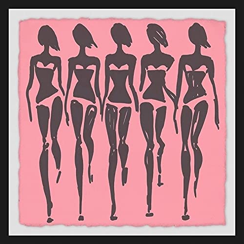 Handmade Bikini Sashay II Framed Print 18x18 by Marmont Hill - Perfect for Beach House Decor & Boho Bedroom Wall Art