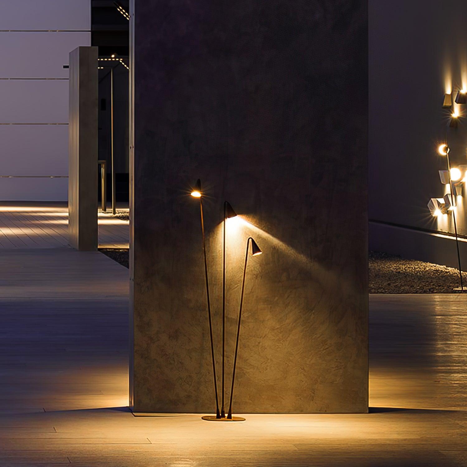 Bellflower Outdoor Floor Lamp - Waterproof & Durable for Patio, Garden, Deck - Modern LED Lighting for Backyard, Porch, Poolside