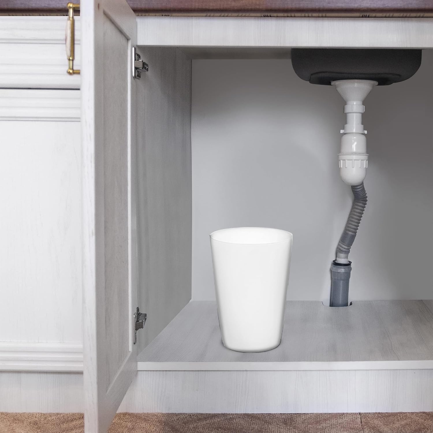 Compact Open-Top Trash Can for Kitchen, Bathroom & Office - 10.5