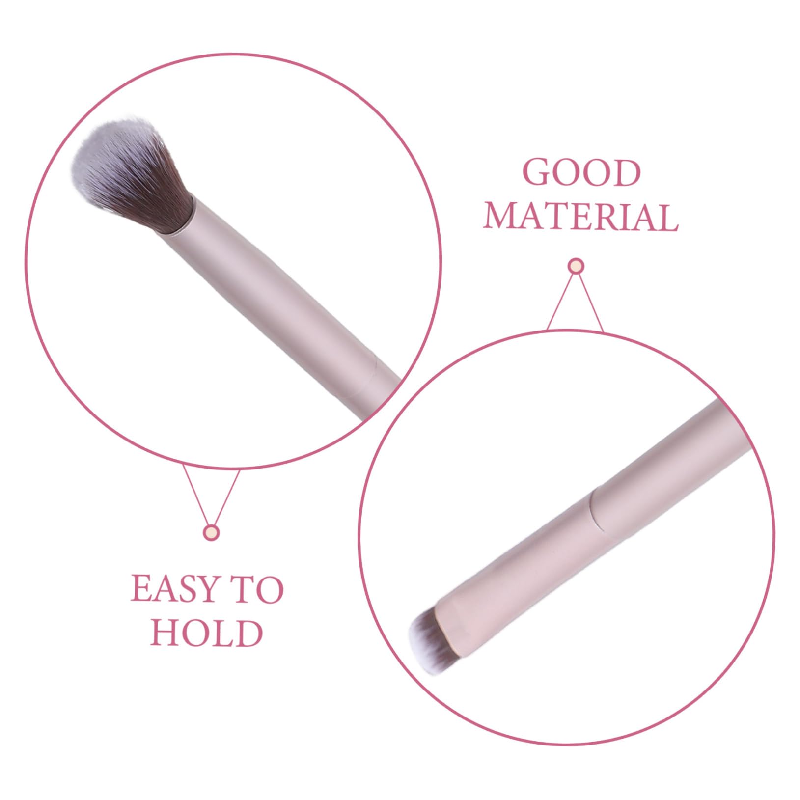 Beavorty Double Ended Eyeshadow Brush - Dual Sided Makeup Brush for Eyeshadow & Eyeliner - Professional Cosmetic Brush Set for Perfect Eye Makeup Application - Ideal for Daily Use, Travel & Professional Makeup Artists