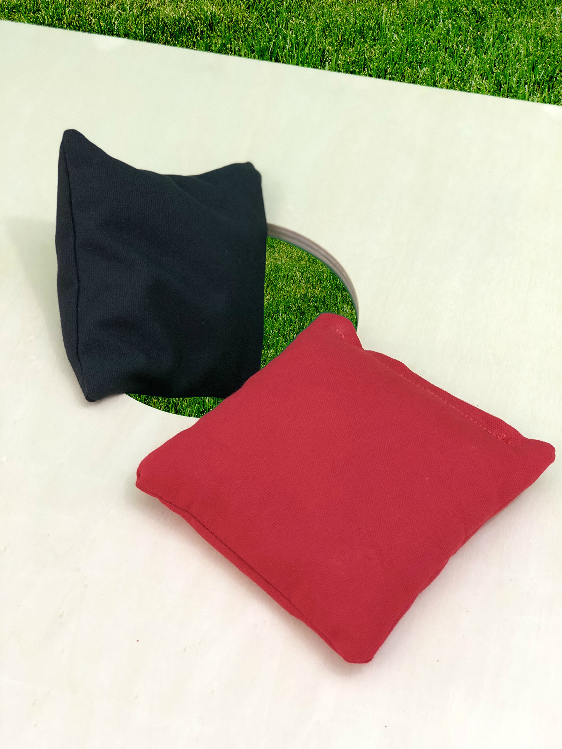 8 Standard Corn Filled Regulation Duck Cloth Cornhole Bags - Official Size for Backyard Games, Tailgating & Outdoor Parties