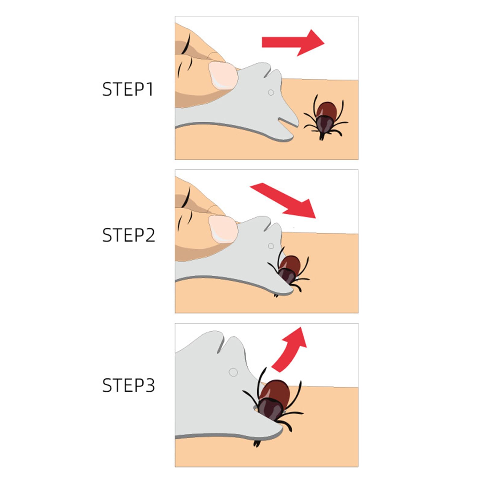 Pet Tick Remover Card Tool for Dogs & Cats - Portable Tick Removal with Magnifier for Outdoor Use