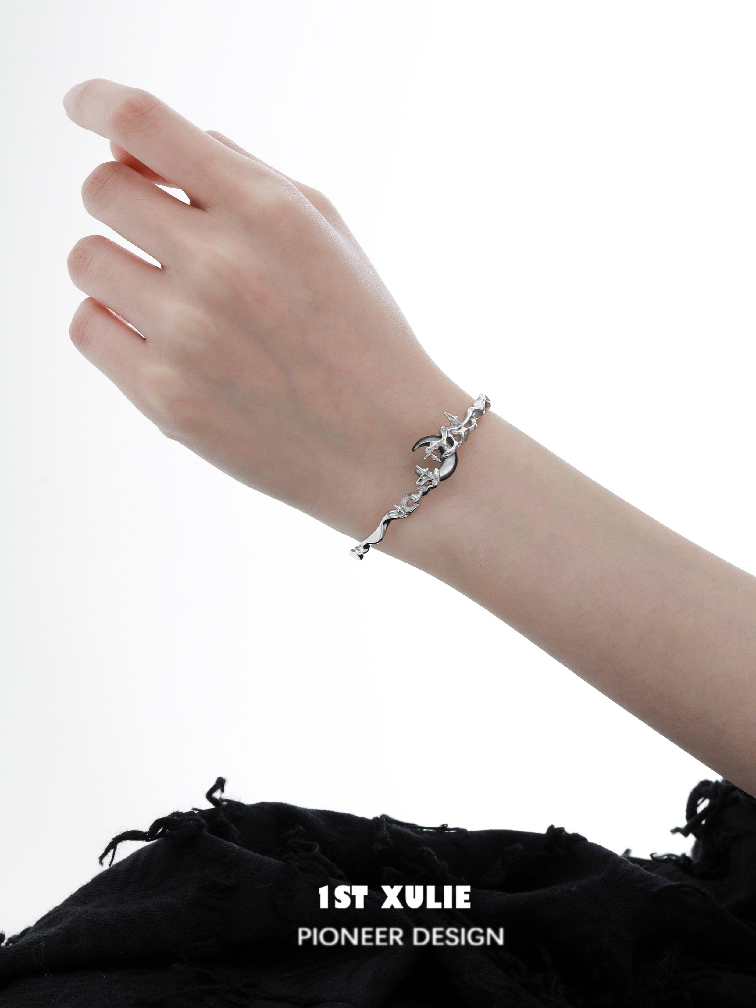 MYTH OF THE MOON S925 Sterling Silver 24K Gold Plated Bracelet for Women - Elegant Moon Phase Jewelry Gift for Birthday, Anniversary & Special Occasions