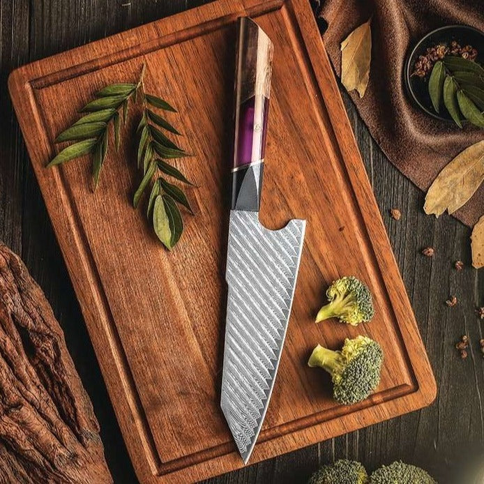 Premium Kotetsu VG10 Damascus Steel Kiritsuke Chef Knife with Exotic Rosewood Handle - Perfect for Sushi, Sashimi & Precision Japanese Cuisine