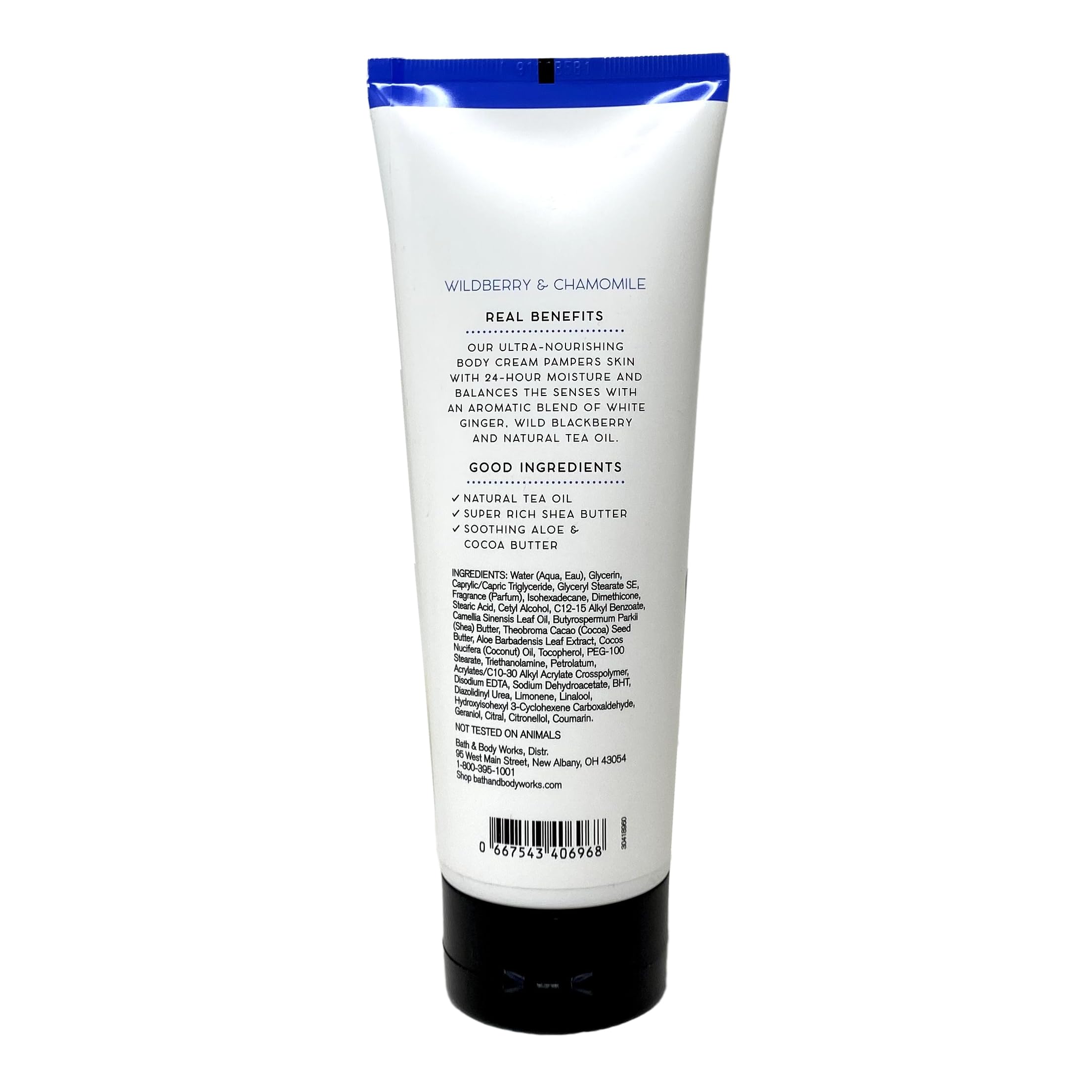 Bath & Body Works Wildberry Chamomile Body Cream & Shower Gel Set with Oatmeal Soap Bar - Moisturizing Skincare Bundle for Dry Skin | Perfect for Relaxing Bath & Self Care Routine