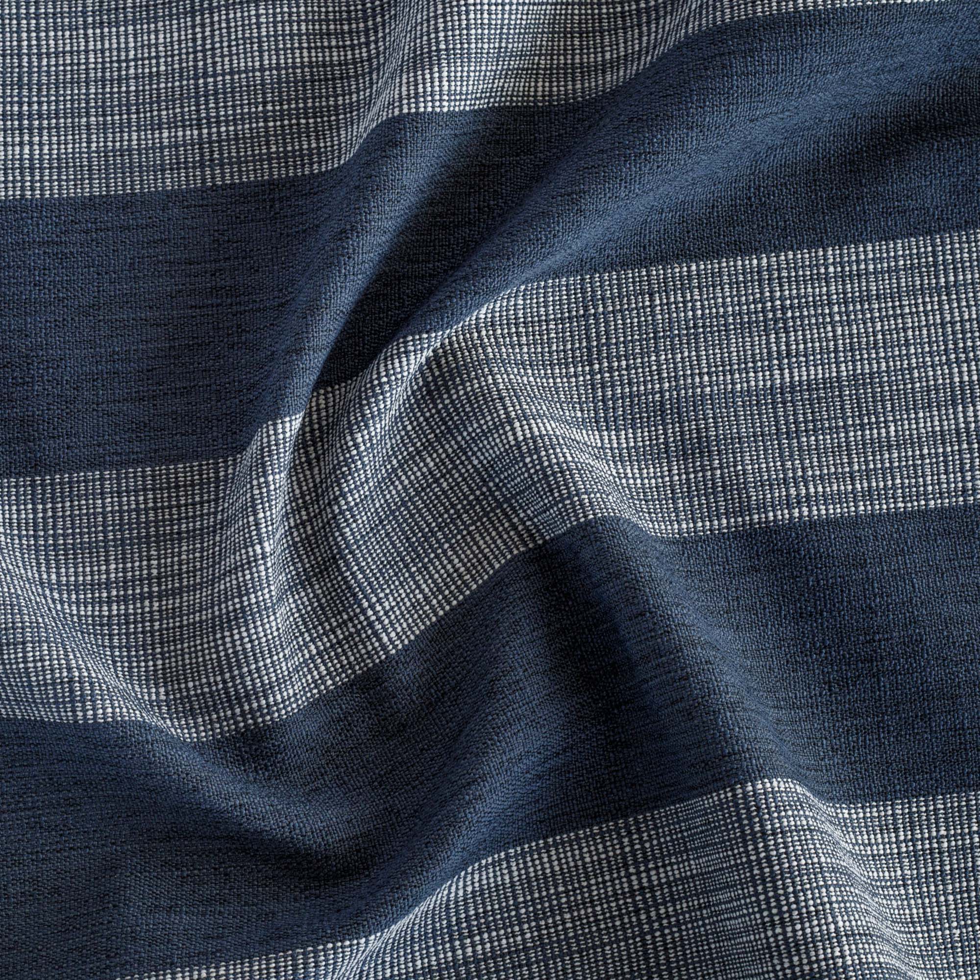 Premium Marlow Stripe Fabric - Soft Indigo Blue Cotton Blend for Upholstery & Home Decor | Perfect for Sofas, Curtains & DIY Sewing Projects