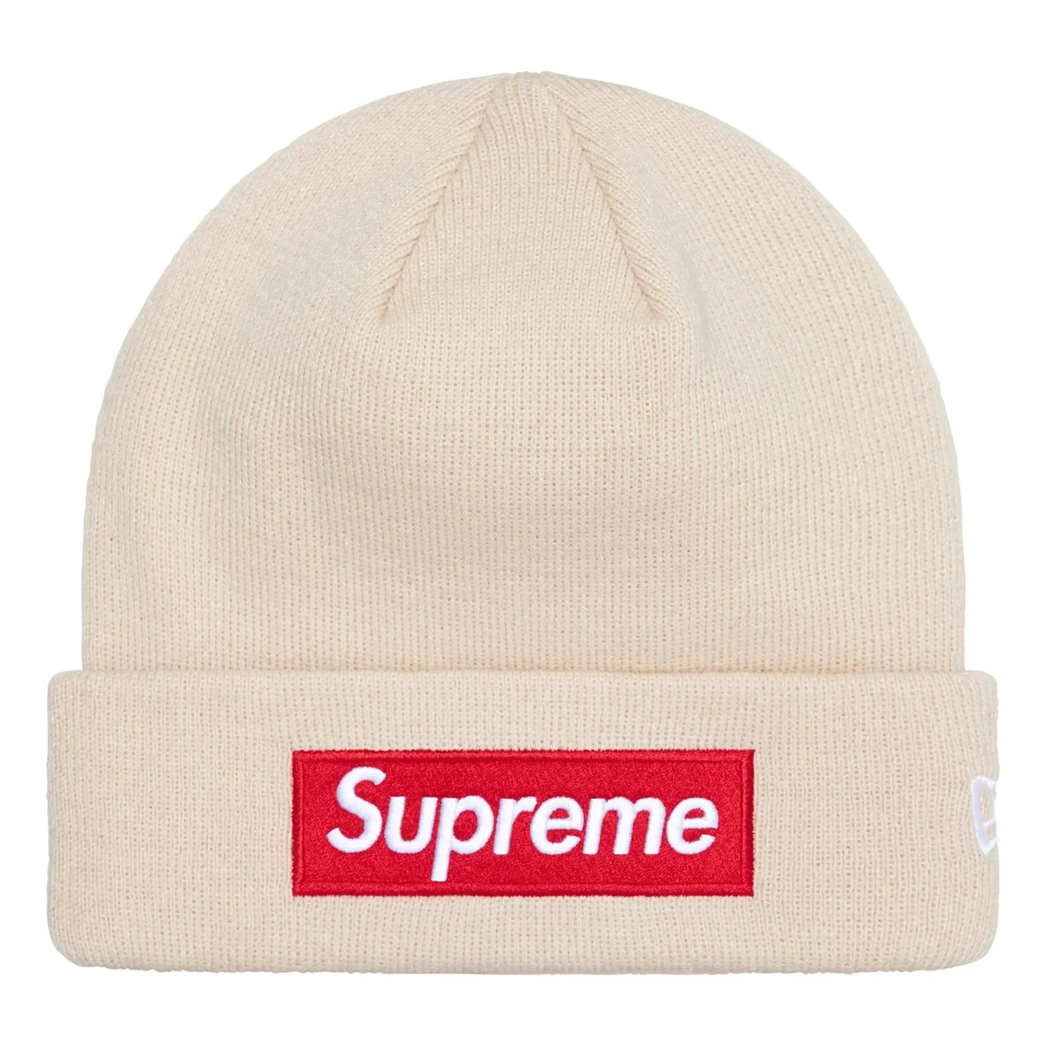 Supreme New Era Box Logo Beanie - Winter Knit Hat for Men & Women - FW24 Collection - Perfect for Cold Weather & Streetwear Fashion