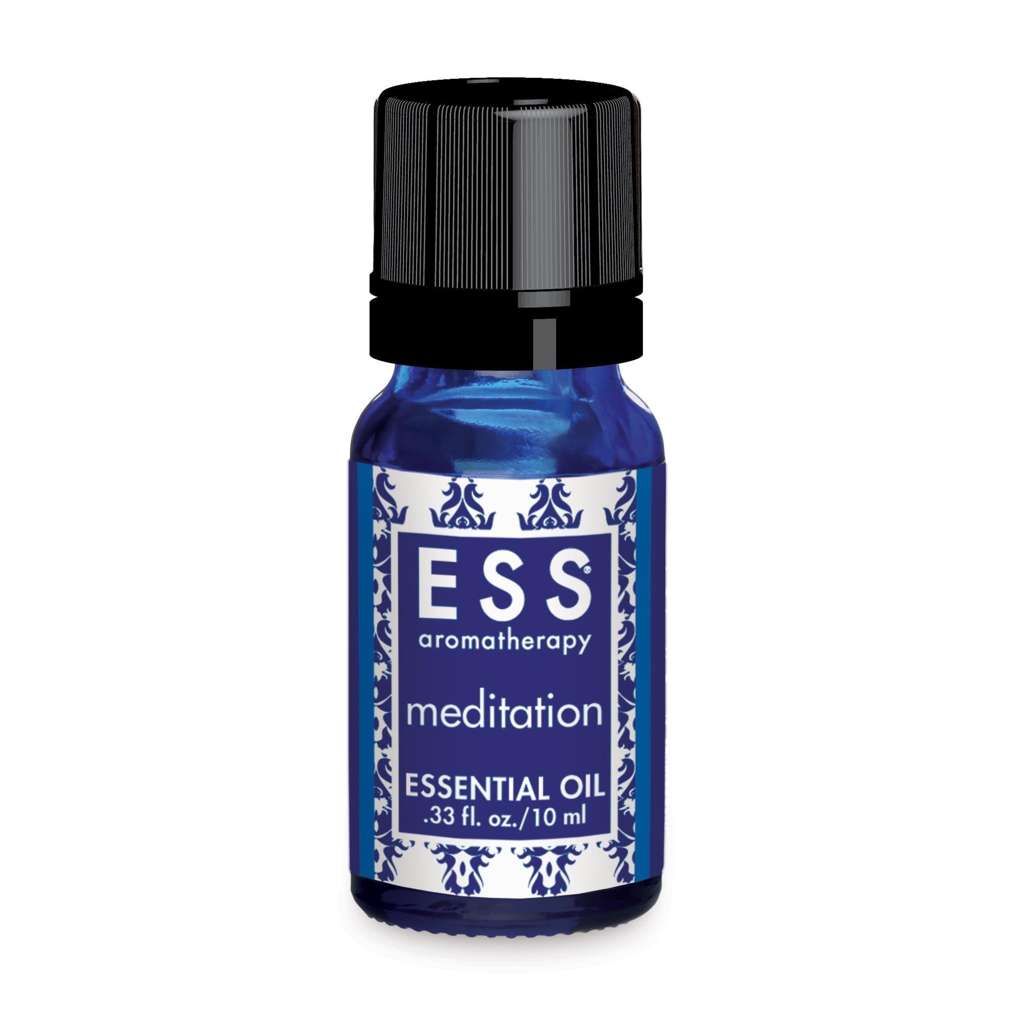 ESS Meditation Essential Oil Blend - 10 mL Pure Aromatherapy Oil for Relaxation, Stress Relief & Mindfulness - Perfect for Yoga, Spa & Home Diffusers
