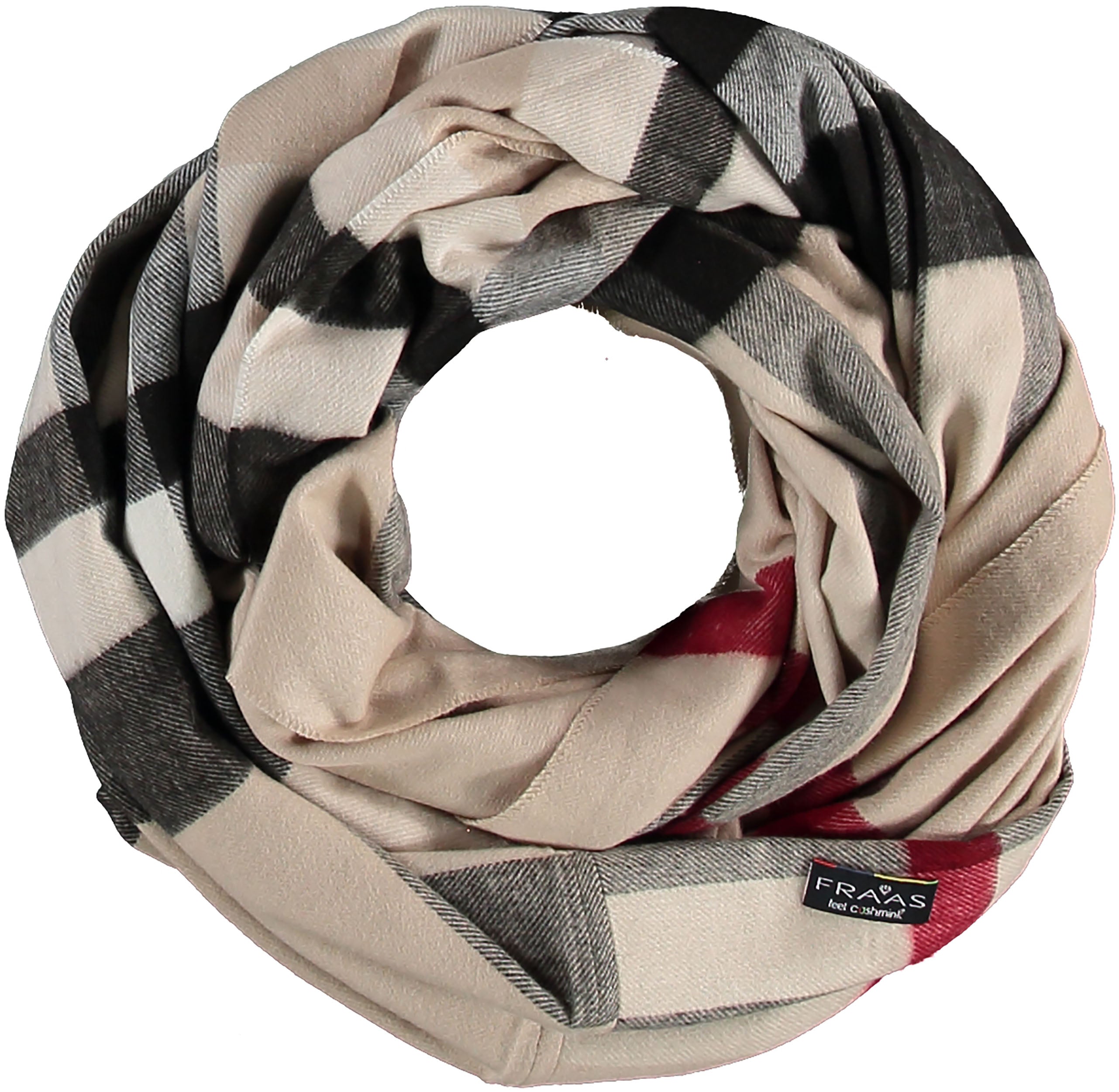 FRAAS Plaid Cashmink® Infinity Scarf - Soft Warm Winter Scarf for Women, Stylish Fashion Accessory - Perfect for Cold Weather, Office, and Holiday Outfits