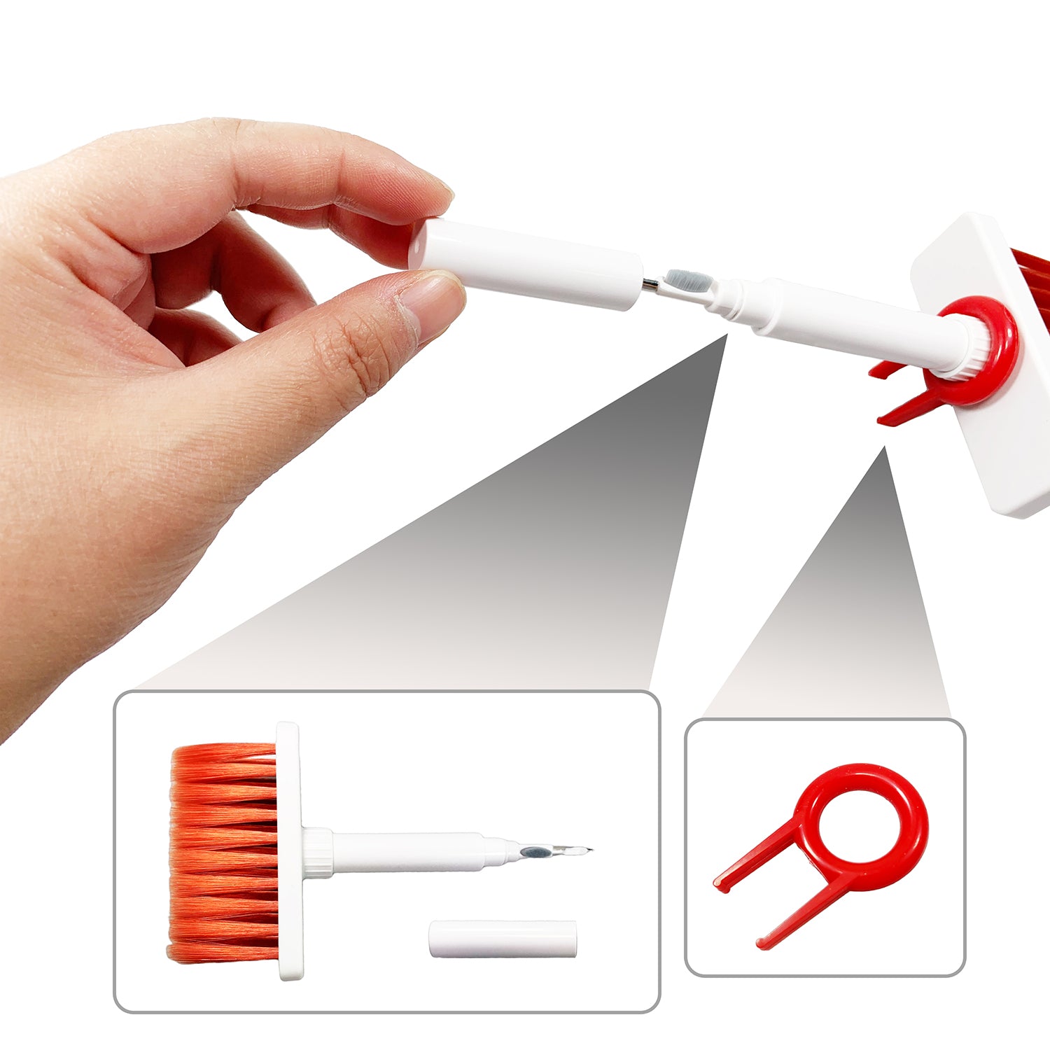 5 in 1 Laptop Keyboard Cleaner Kit - Soft Brush Cleaning Tool for Computers, Bluetooth Earbuds, Phones, Tablets & Cameras | Perfect for Office, Home & Travel Use