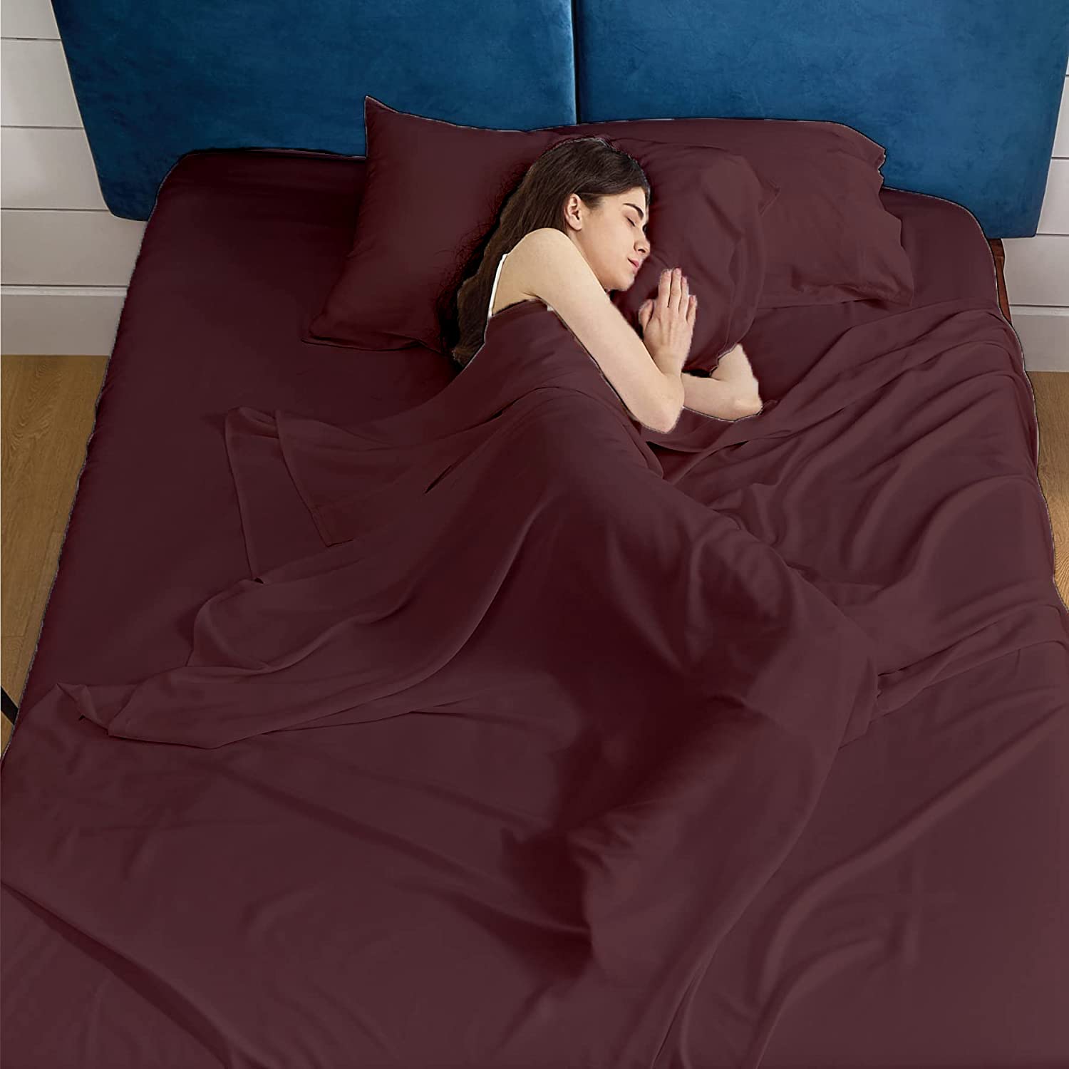 Premium Full-XL Luxury Bed Sheet Set - 100% Egyptian Cotton, Ultra Soft & Breathable 4-Piece Set with Deep Pocket (16-18