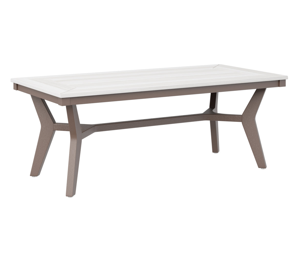 Berlin Gardens Mayhew Rectangular Coffee Table - Modern Outdoor Patio Furniture for Garden, Deck & Poolside Use