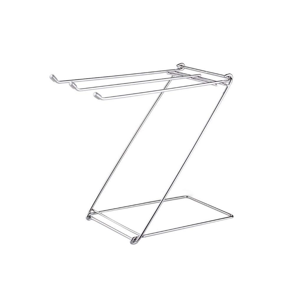 LYMJJ Stainless Steel Foldable Towel Rack - Free Standing Kitchen & Bathroom Organizer, Space Saving Storage for Home, Table Stable Holder - Perfect for Small Spaces, Apartments, Dorm Rooms
