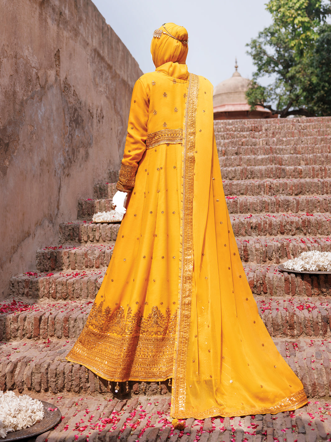 Elegant Yellow Chiffon Stitched Suit by J. Junaid Jamshed - Perfect for Weddings, Parties & Formal Occasions