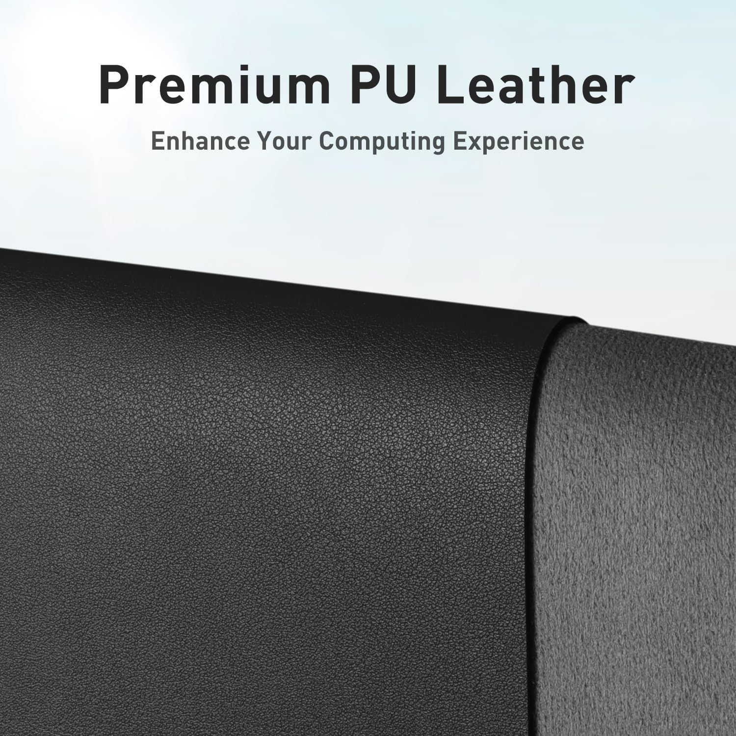 Premium Large PU Leather Mouse Pad & Desk Protector Mat - Non-Slip Waterproof Office Desk Pad for Keyboard, Mouse & Writing (17