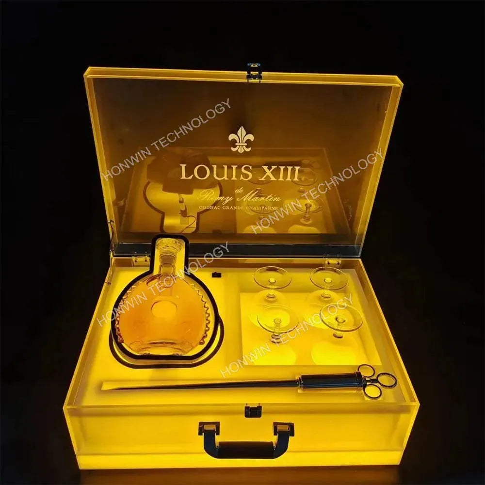 Ace of Spades LED Champagne Briefcase - 3 Bottle Whisky & Wine Carrier with Ice Rock Cooling - VIP Cocktail Presenter for Parties, Gifts & Luxury Events