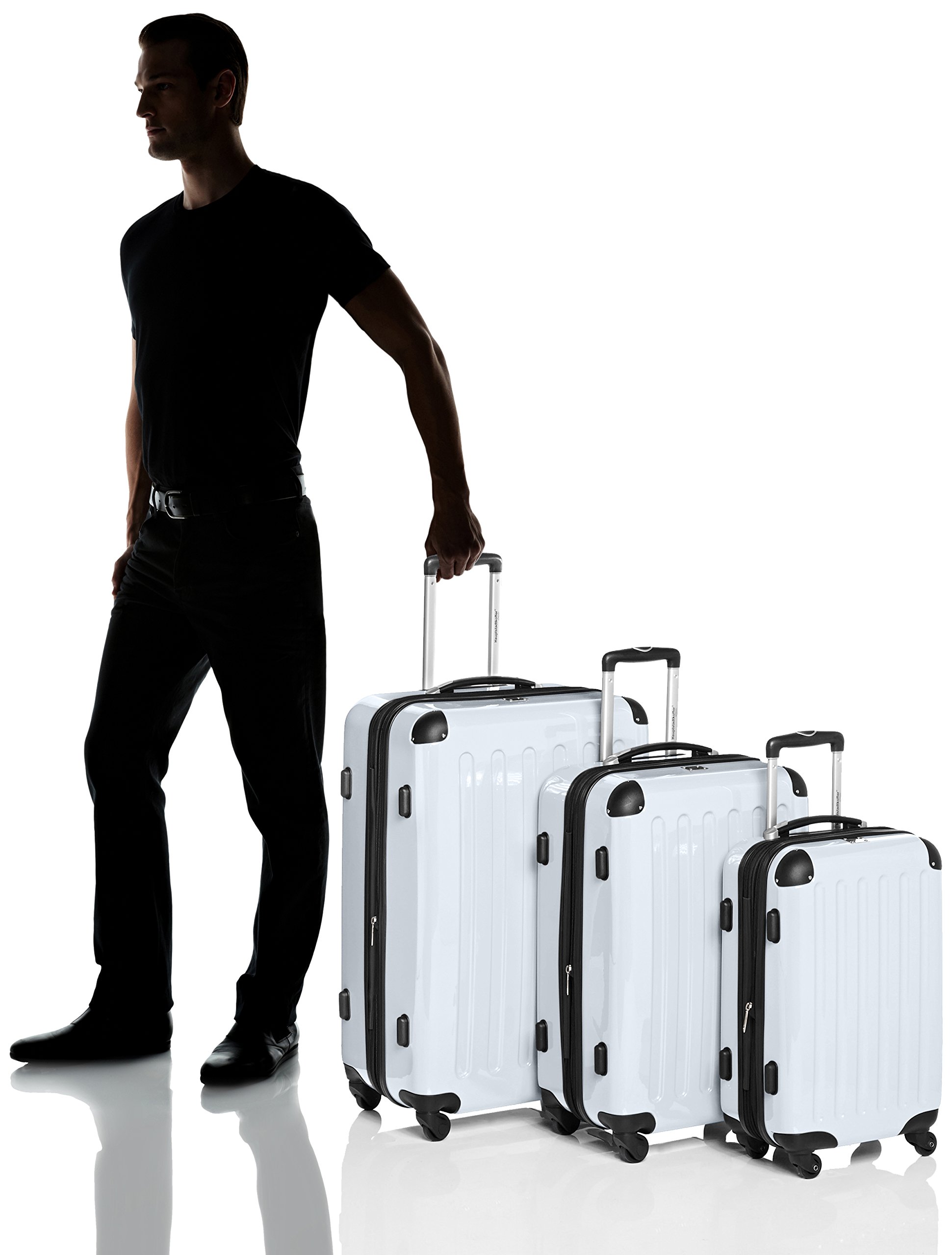 Premium Hauptstadtkoffer 3-Piece Luggage Set - Lightweight Durable White Suitcase with Spinner Wheels for Travel, Business Trips & Family Vacations | Carry-On & Check-In Compatible