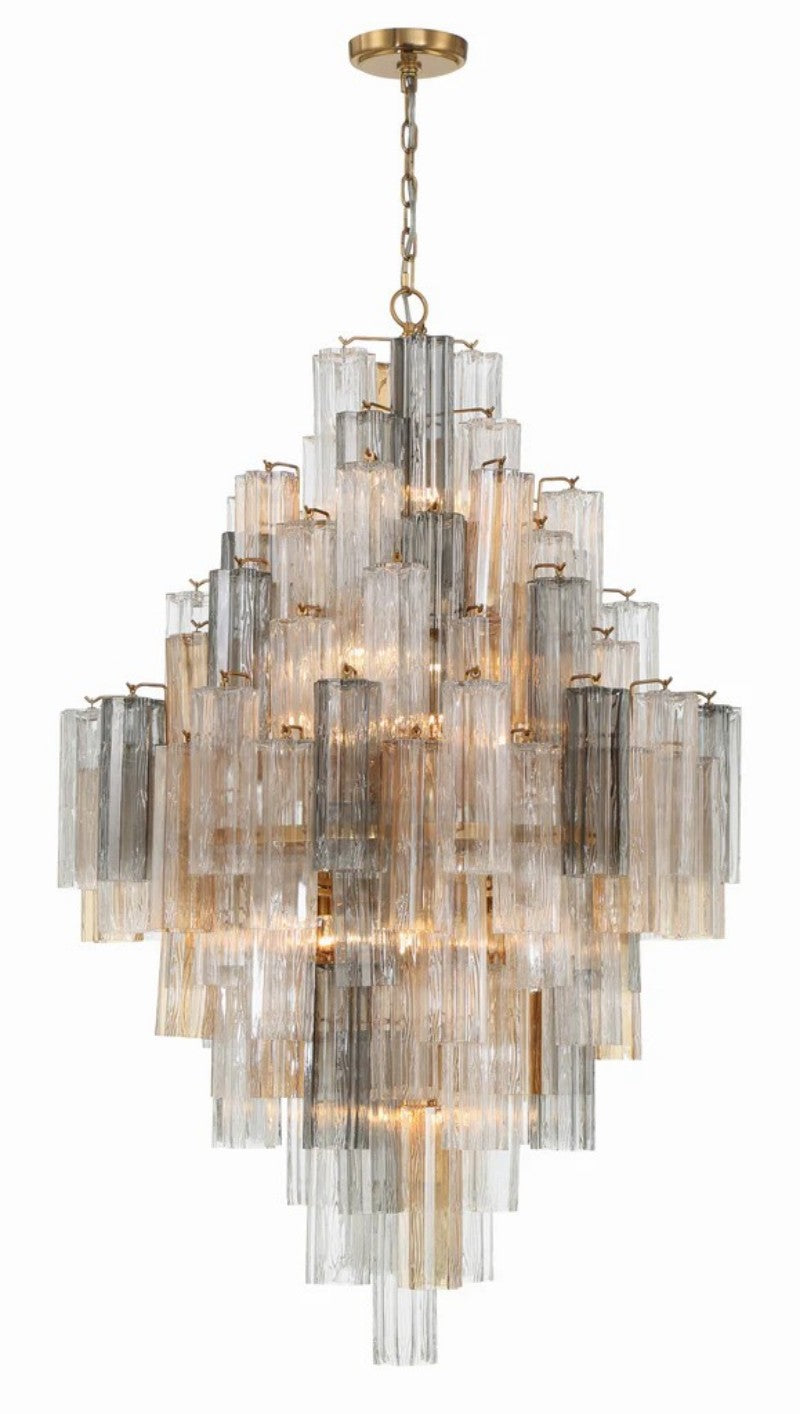Addens 20-Light Crystal Chandelier - Elegant Dining Room Ceiling Light Fixture for Home Decor, Perfect for Living Room, Bedroom, and Wedding Venue Lighting