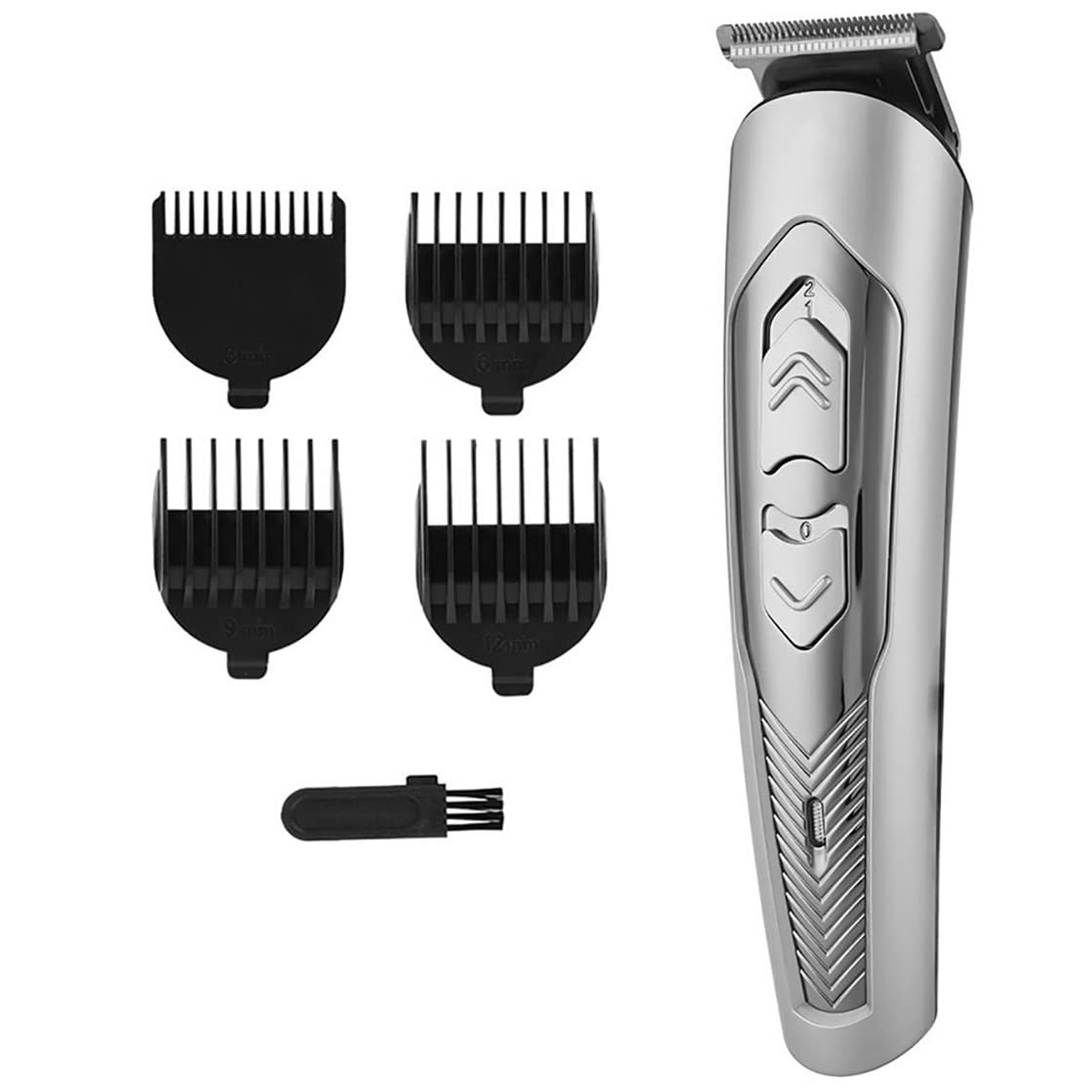 Professional Rechargeable Electric Hair Clipper & Trimmer for Men - Barber Scissors with 4 Adjustable Length Combs - Perfect for Home Haircuts, Beard Trimming & Styling (Ideal for DIY Grooming & Professional Barbers)