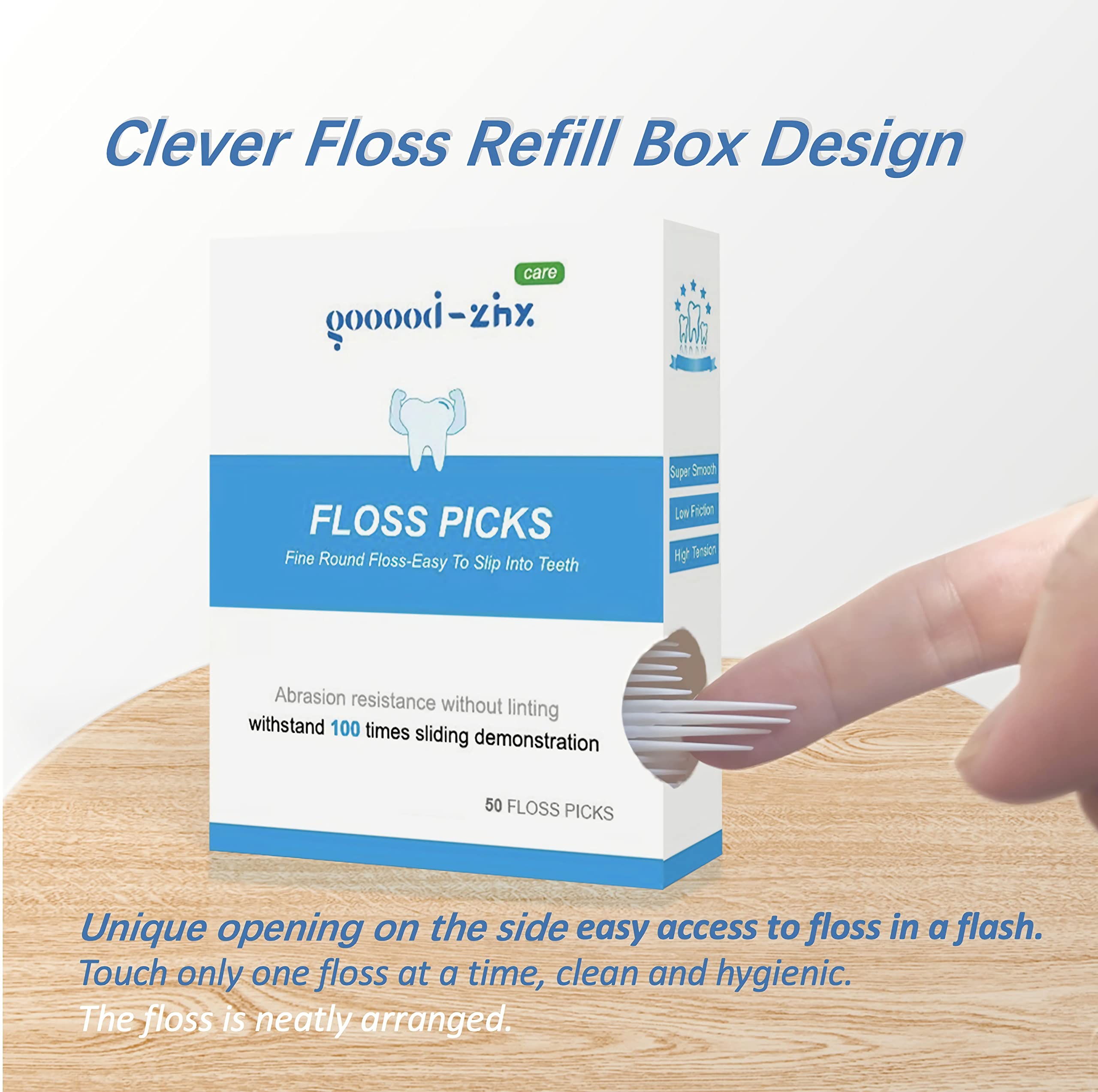 Automatic Pop-Up Floss Pick Dispenser - 140 Count Dental Floss Picks Holder with Refill Box & Travel Case | Hygienic Tooth Cleaner for Bathroom Organization & On-The-Go Oral Care