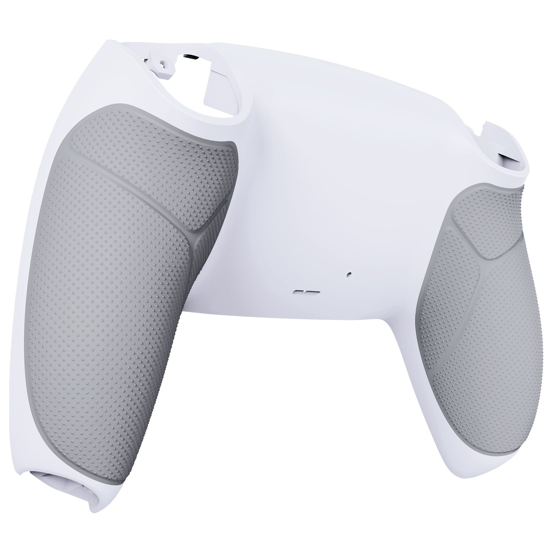 eXtremeRate Performance Grip Replacement Back Housing Bottom Shell for PS5 Controller BDM 010/020/030/040/050 - Rubberized White Cover | Enhanced Gaming Comfort for Long Play Sessions