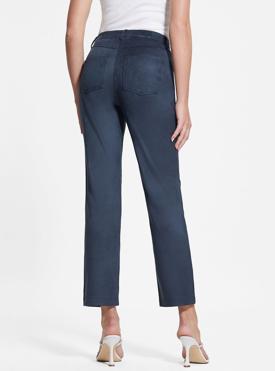 Eco-Friendly Blackened Blue Kelly Straight Leg Pants for Women - Sustainable Fashion for Work, Casual & Everyday Wear