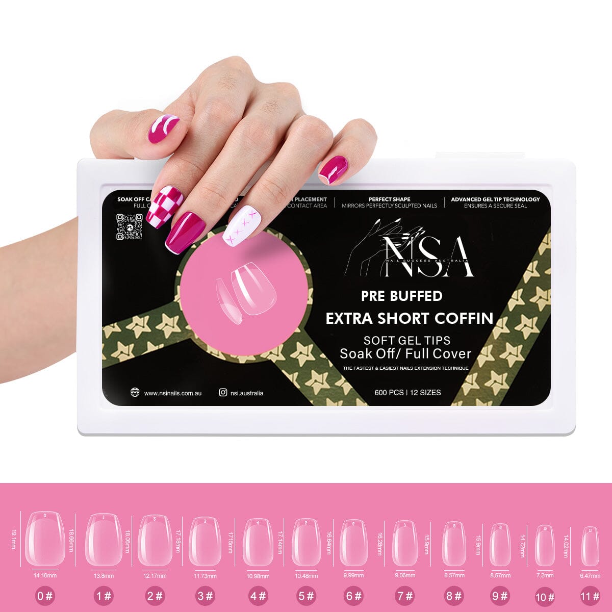 Gel Nail Extensions Kit - Pre Buffed Tips for Strong & Natural-Looking Nails | Perfect for DIY Manicures, Salon Professionals & Special Occasions