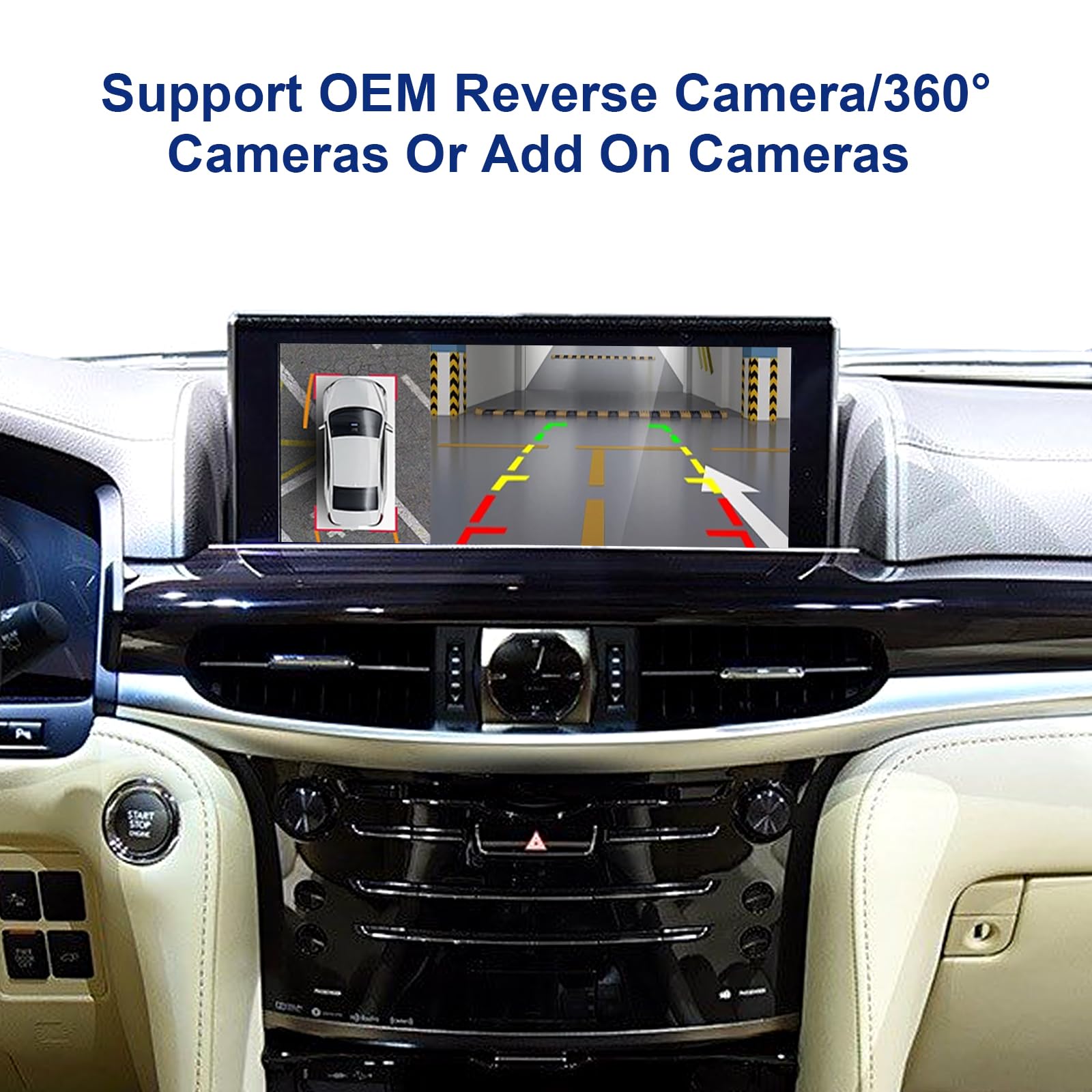 Lexus GS LS RX ES LX Wireless & Wired CarPlay Audio Decoder Upgrade - Retains OEM Screen & Controls, Supports Android Auto Mirror Link, Cameras & Mouse Joystick - Perfect for Seamless In-Car Entertainment & Navigation