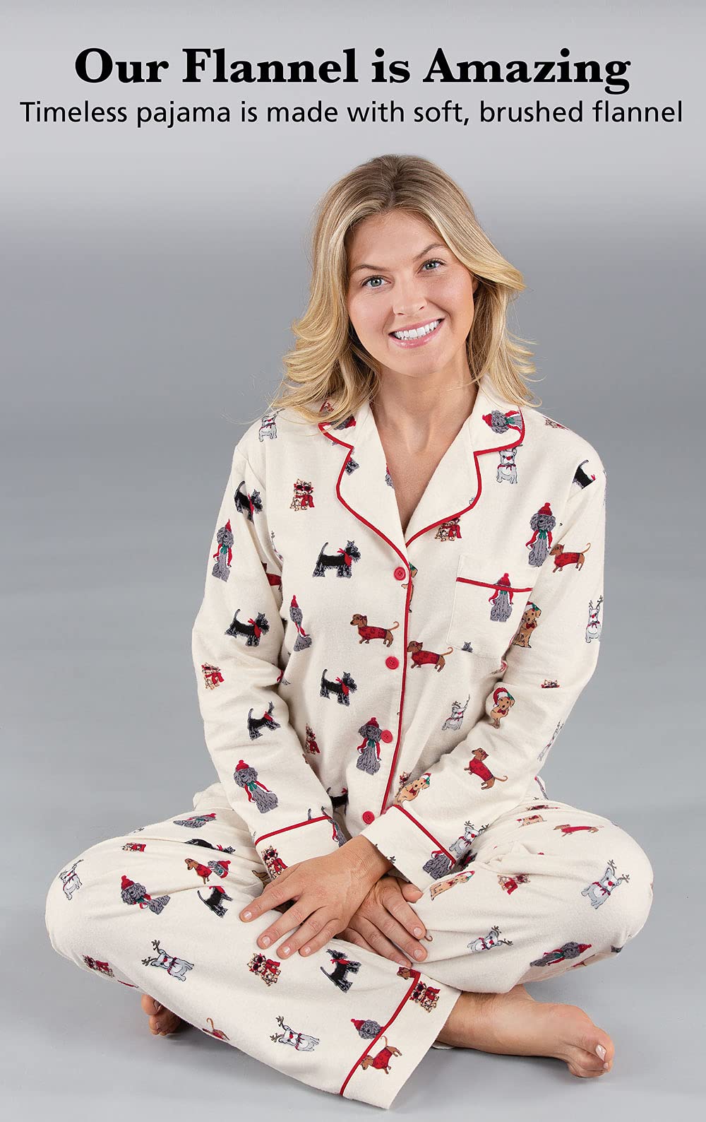 Cozy Winter Flannel Pajamas for Women - Soft & Warm Sleepwear Set - Perfect for Cold Nights, Christmas Gifts & Relaxing at Home