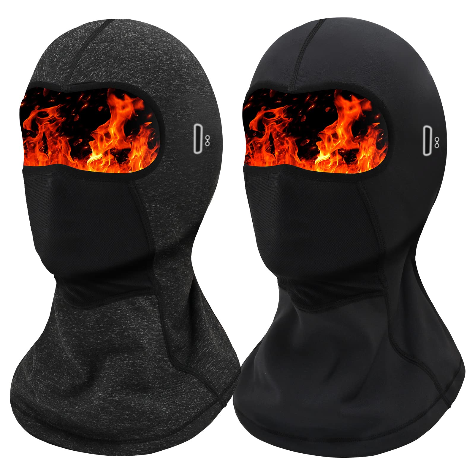 2 Pack Balaclava Winter Ski Mask for Men & Women - Windproof Warm Face Cover for Skiing, Snowboarding, Motorcycle Riding - Cold Weather Protection for Outdoor Sports & Winter Activities