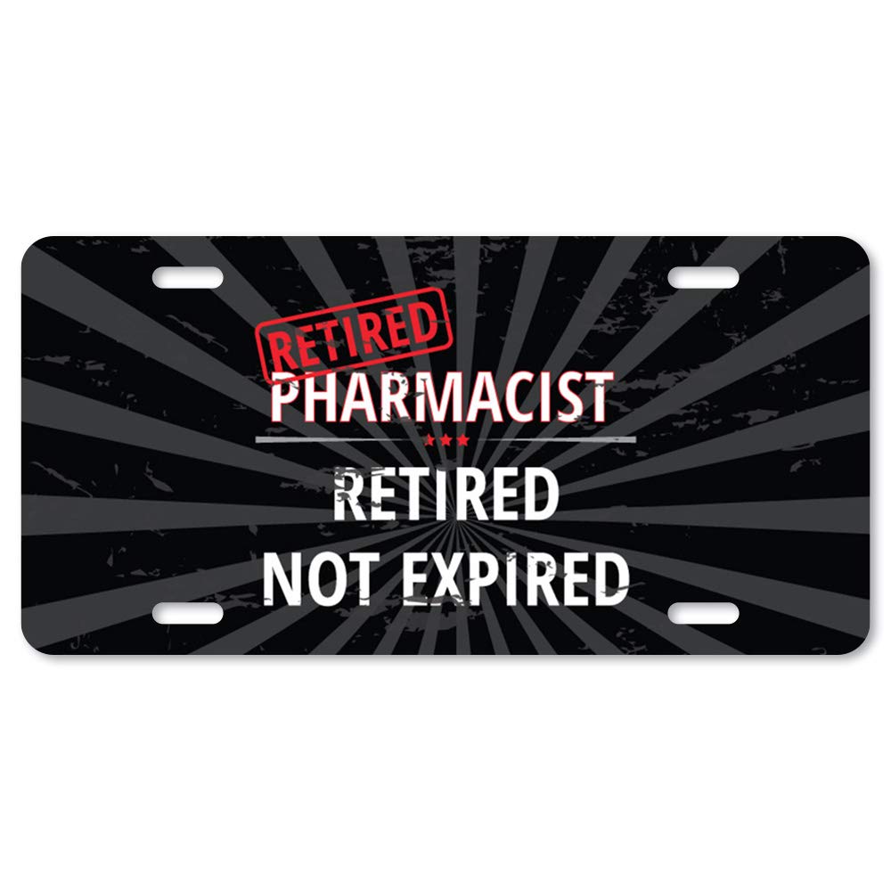 SignMission Retired Pharmacist Aluminum License Plate 12