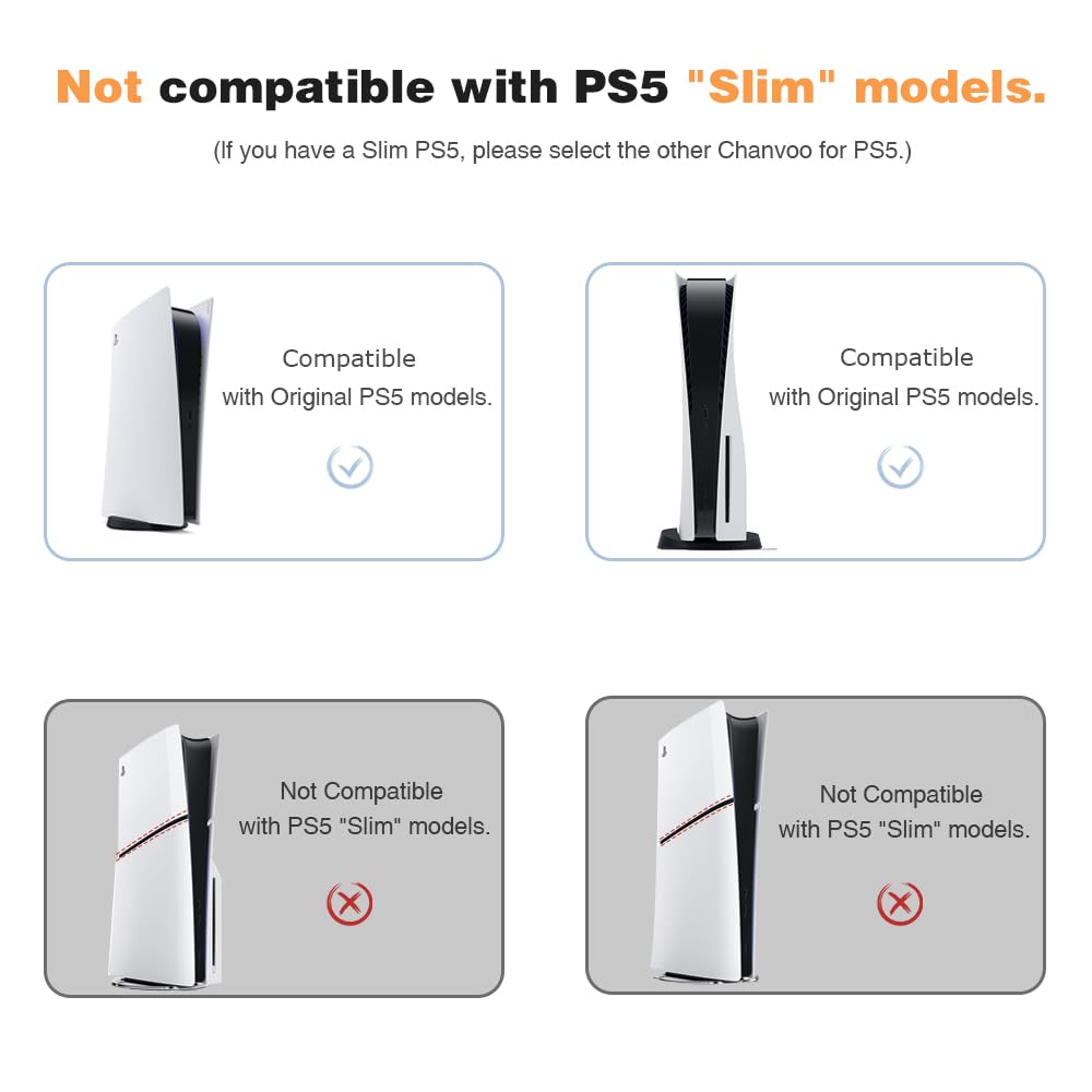 Metal PS5 Wall Mount Bracket - Secure TV Wall Holder Kit for PlayStation 5 Disc & Digital Edition (Not Compatible with PS5 Slim) - Black | Space-Saving Gaming Setup for Living Room & Bedroom