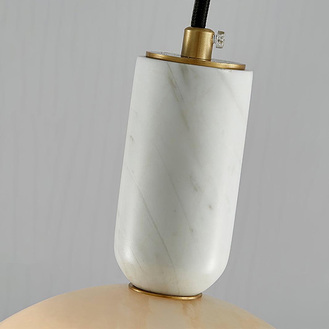 Blair Alabaster Pendant Light - Modern White Glass Ceiling Lamp for Dining Room, Kitchen Island & Bedroom Lighting