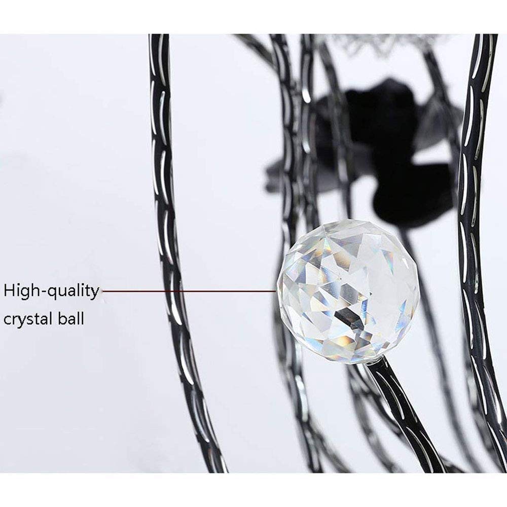 Modern LED Floor Lamp for Dining Room, Living Room & Bedroom - Aluminum Alloy Bouquet with Crystal Decor & Chrome Base (Silver) | Elegant Lighting for Home Decor, Reading & Relaxation