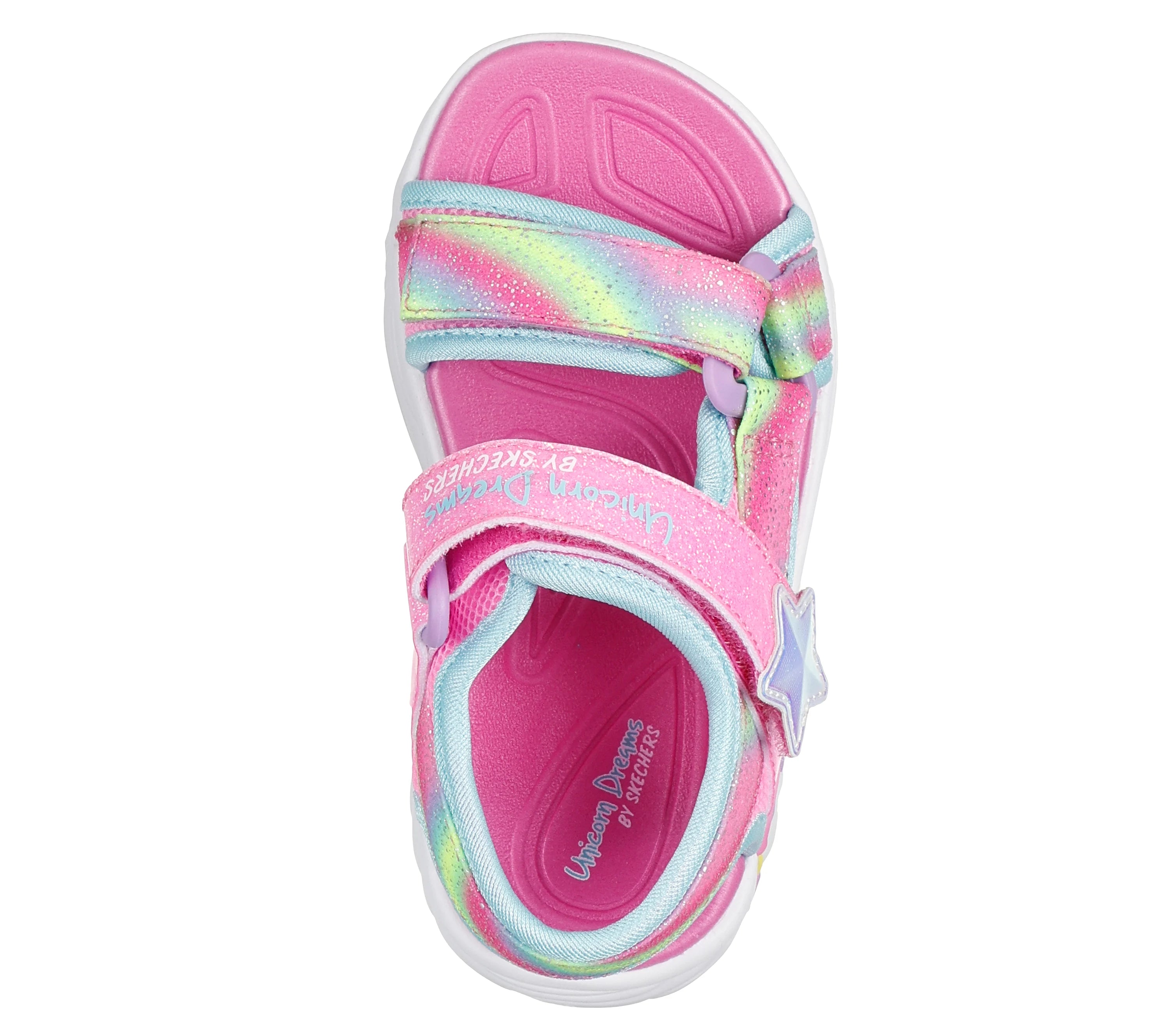 Skechers Light Pink Unicorn Dreams Toddler Sandals for Girls - Comfortable Kids Summer Shoes with Sparkle Design - Perfect for Beach, Park & Outdoor Play