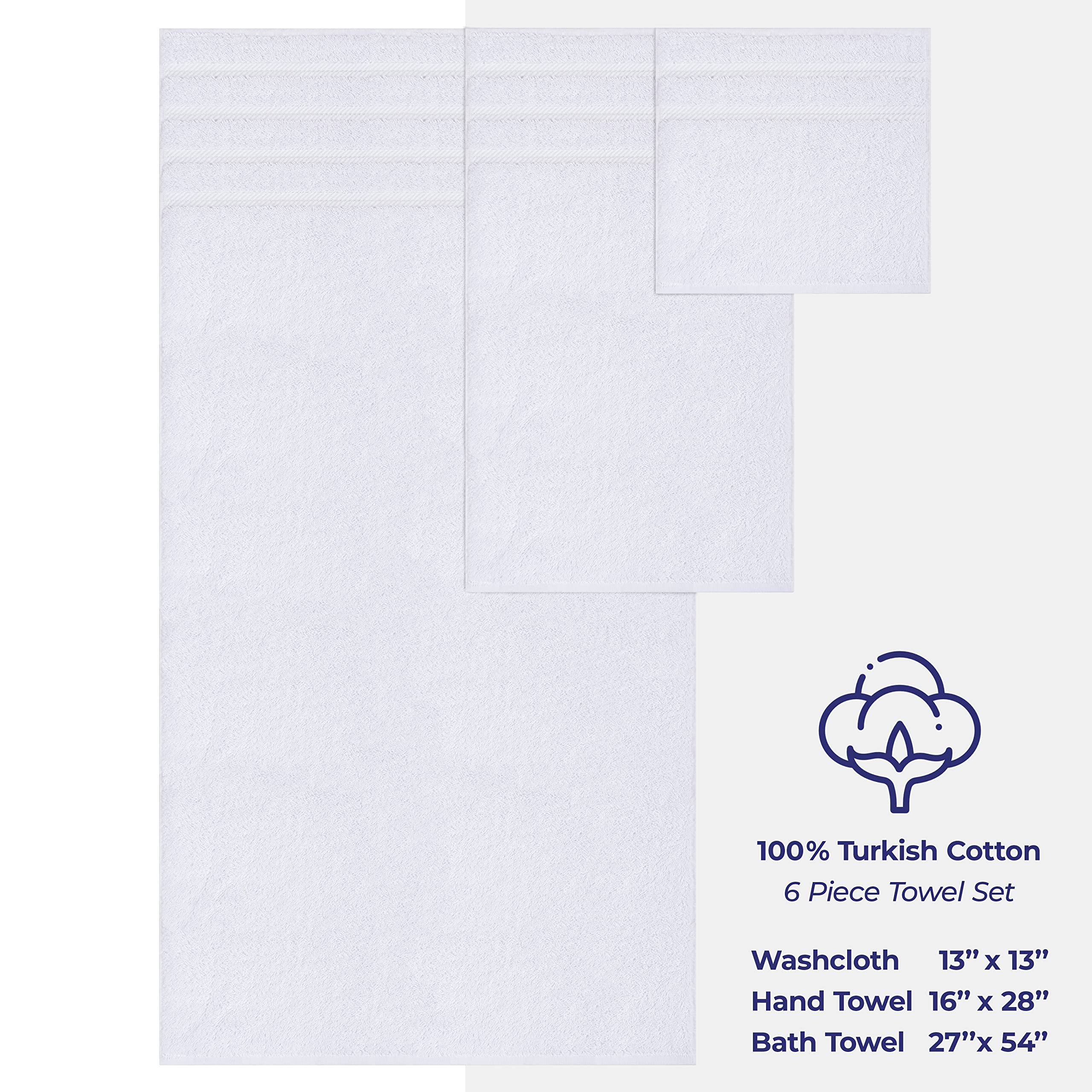 Premium 6-Piece Soft Linen Towel Set with 4 Bath & 4 Hand Towels - Luxury Spa & Bathroom Essentials for Home, Hotel, and Gift Giving