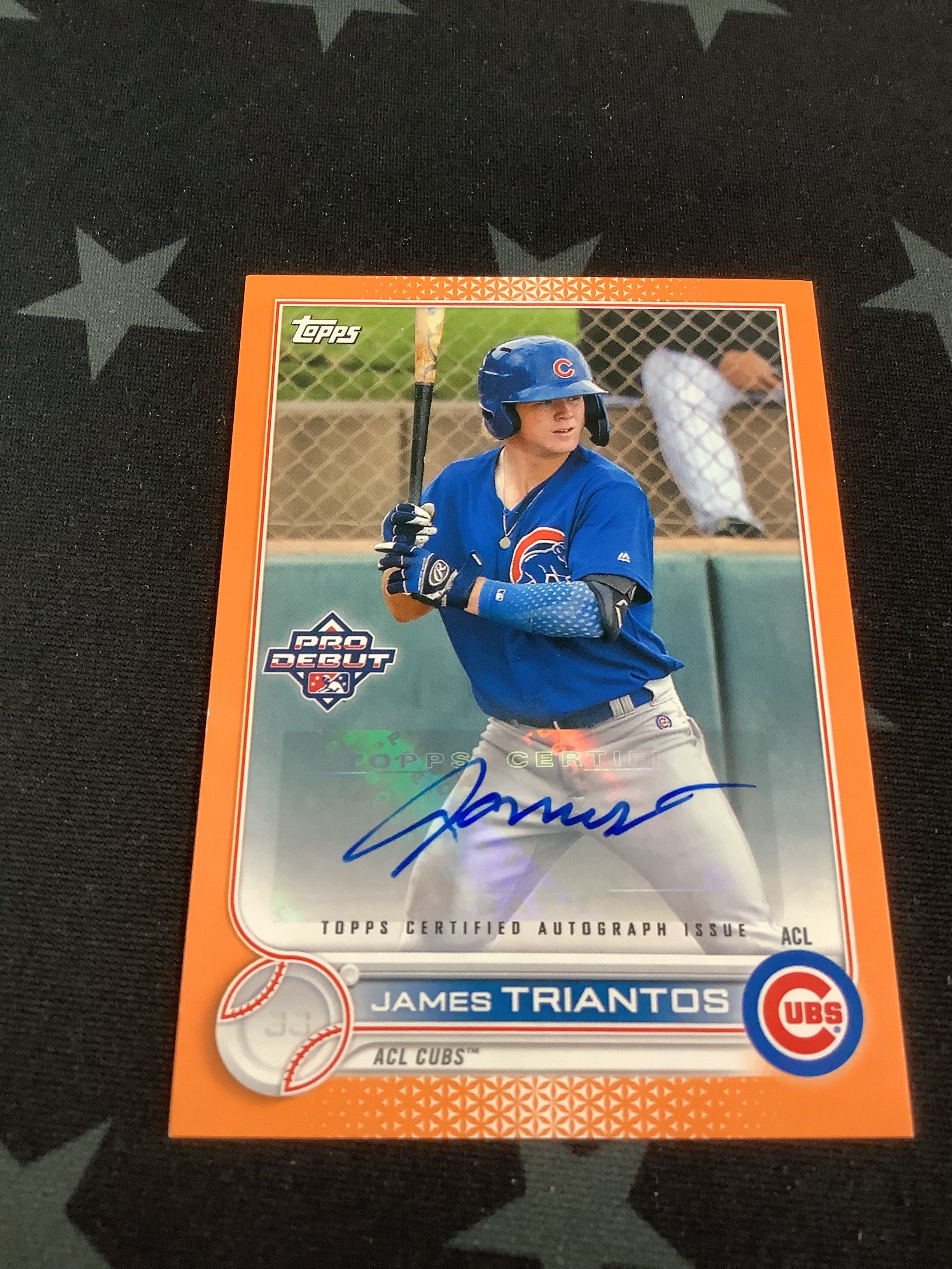 2022 Topps Pro Debut James Triantos Autographed Baseball Card #/25 - Rare Collectible for MLB Fans & Sports Memorabilia Enthusiasts - Perfect for Display, Trading, or Investment