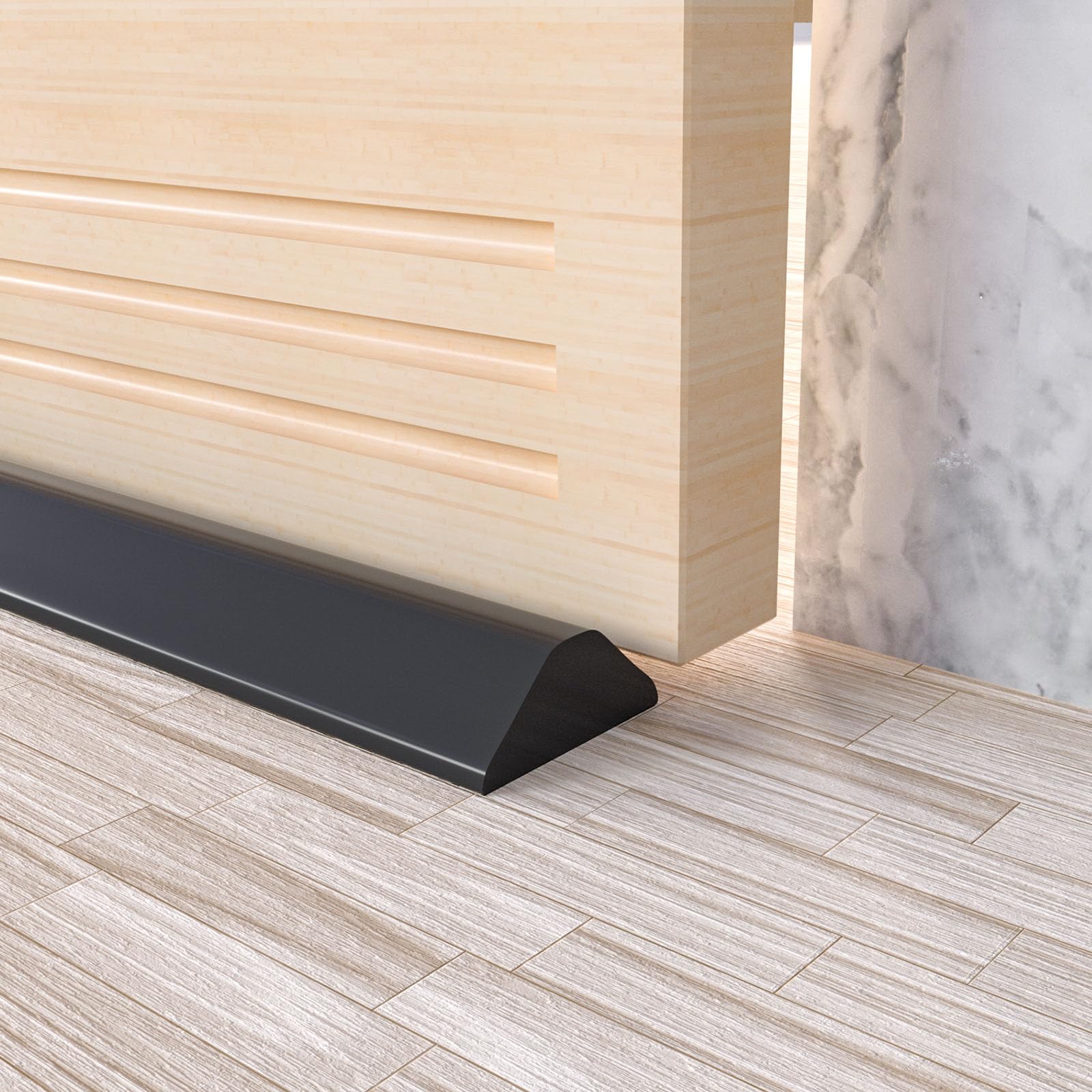 Collapsible Shower Threshold Water Dam - 67 Inch Silicone Water Barrier for Shower Doors & Kitchen - Prevents Water Leakage for Dry/Wet Separation - Perfect for Bathrooms, Showers & Wet Areas