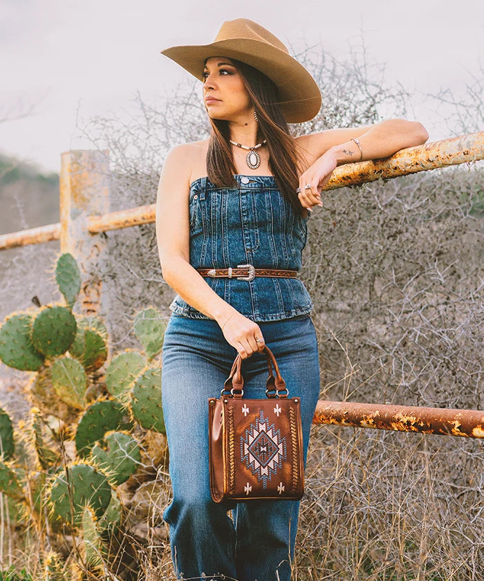 Montana West Aztec Embroidered Mini Crossbody Purse for Women - Stylish Boho Handbag with Adjustable Strap, Perfect for Travel, Shopping & Daily Use