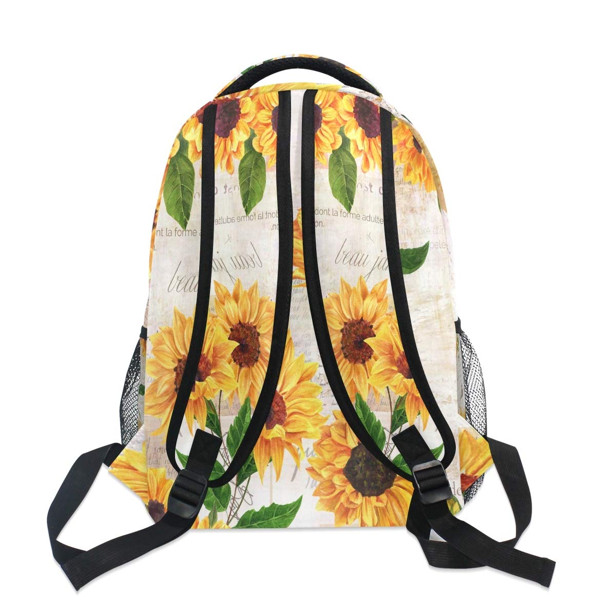 **AUUXVA Retro Sunflower Backpack - Large Waterproof School Shoulder Bag for Students, Teens, Boys & Girls - Durable Laptop Bookbag & Daypack for School, College, Travel & Outdoor Activities**