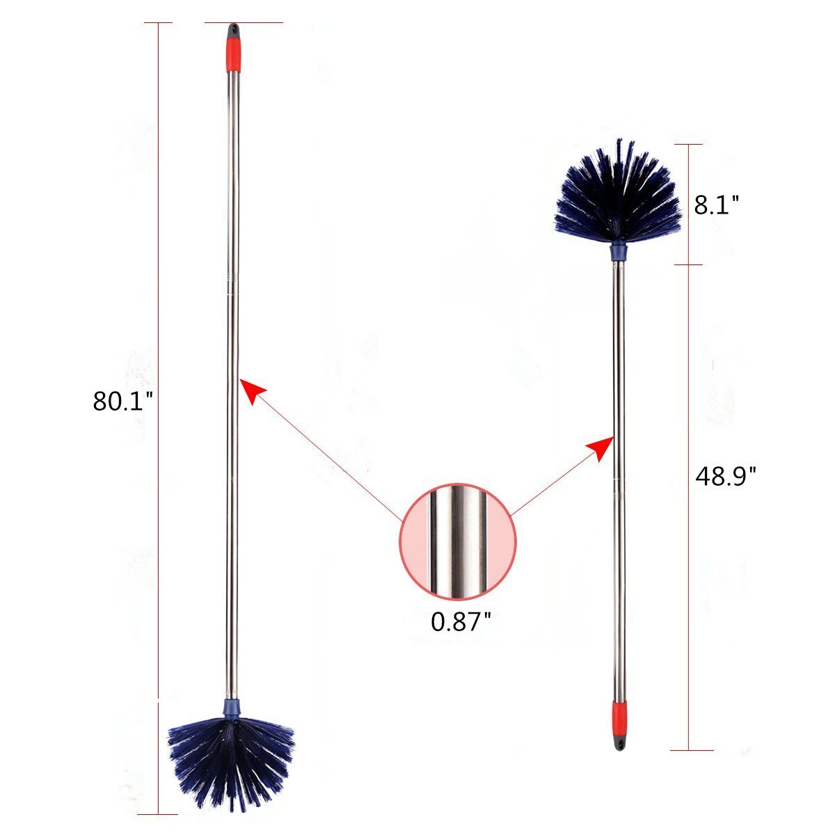 MEIBEI Washable Cobweb Duster with 72
