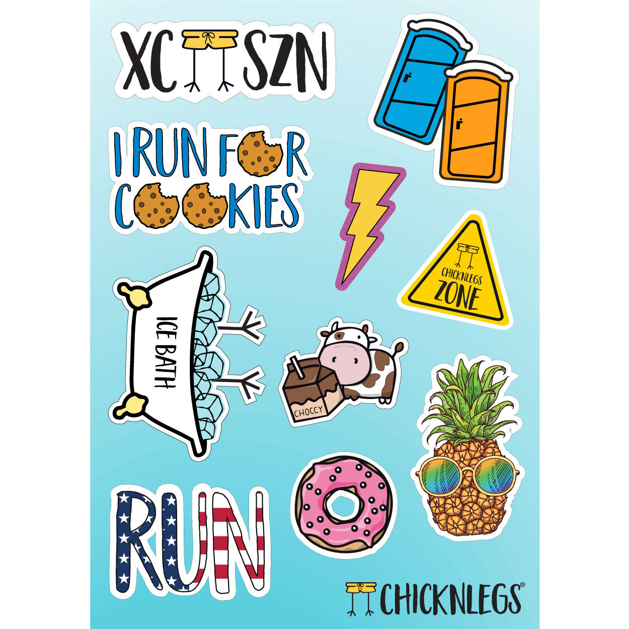 Premium Blue Sticker Pack - Waterproof & Durable Vinyl Decals for Laptops, Water Bottles, Notebooks & DIY Crafts