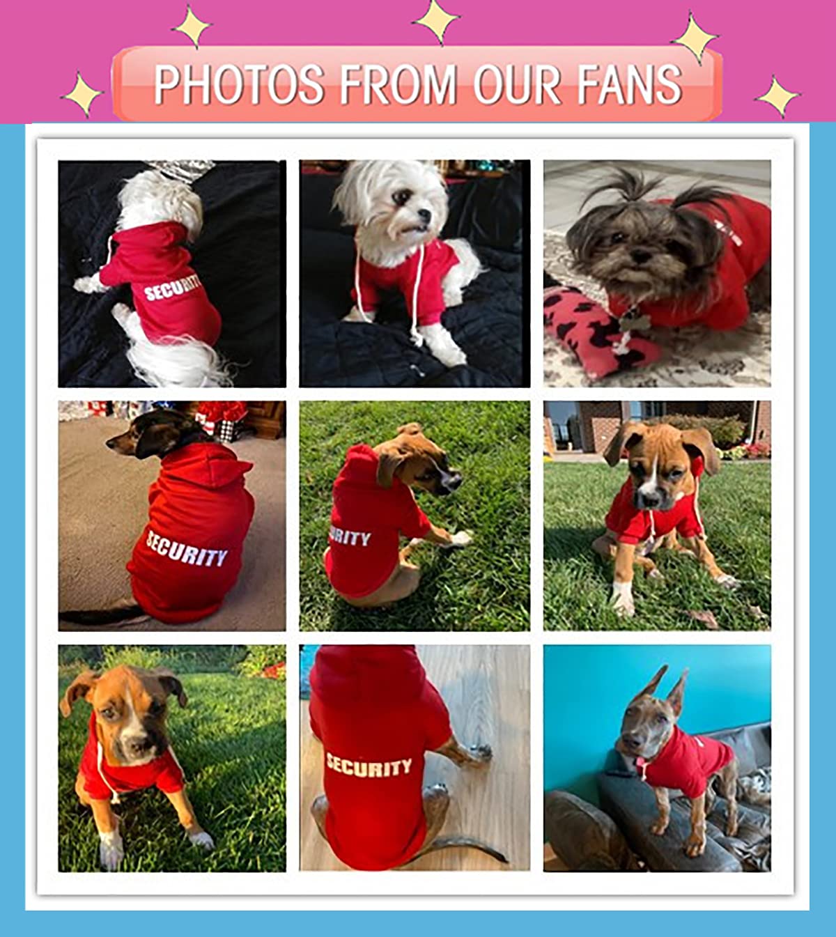 Security Dog Hoodies - Warm Winter Sweatshirt for Small Medium Large Dogs & Cats | Soft Cotton Puppy Apparel | Cozy Pet Hoodie for Cold Weather (Blue, 4XL) - Perfect for Outdoor Walks & Indoor Lounging