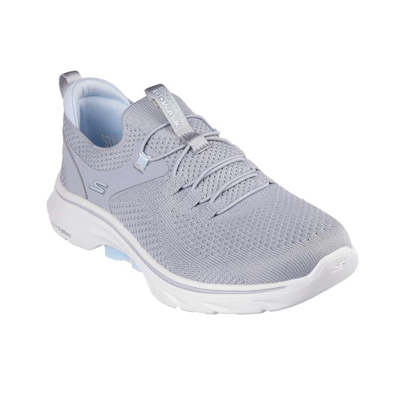 GO WALK 7 Comfortable Slip-On Walking Shoes - Lightweight & Breathable for Men & Women (Style: 125225/GYLB) - Perfect for Travel, Work, and Everyday Wear