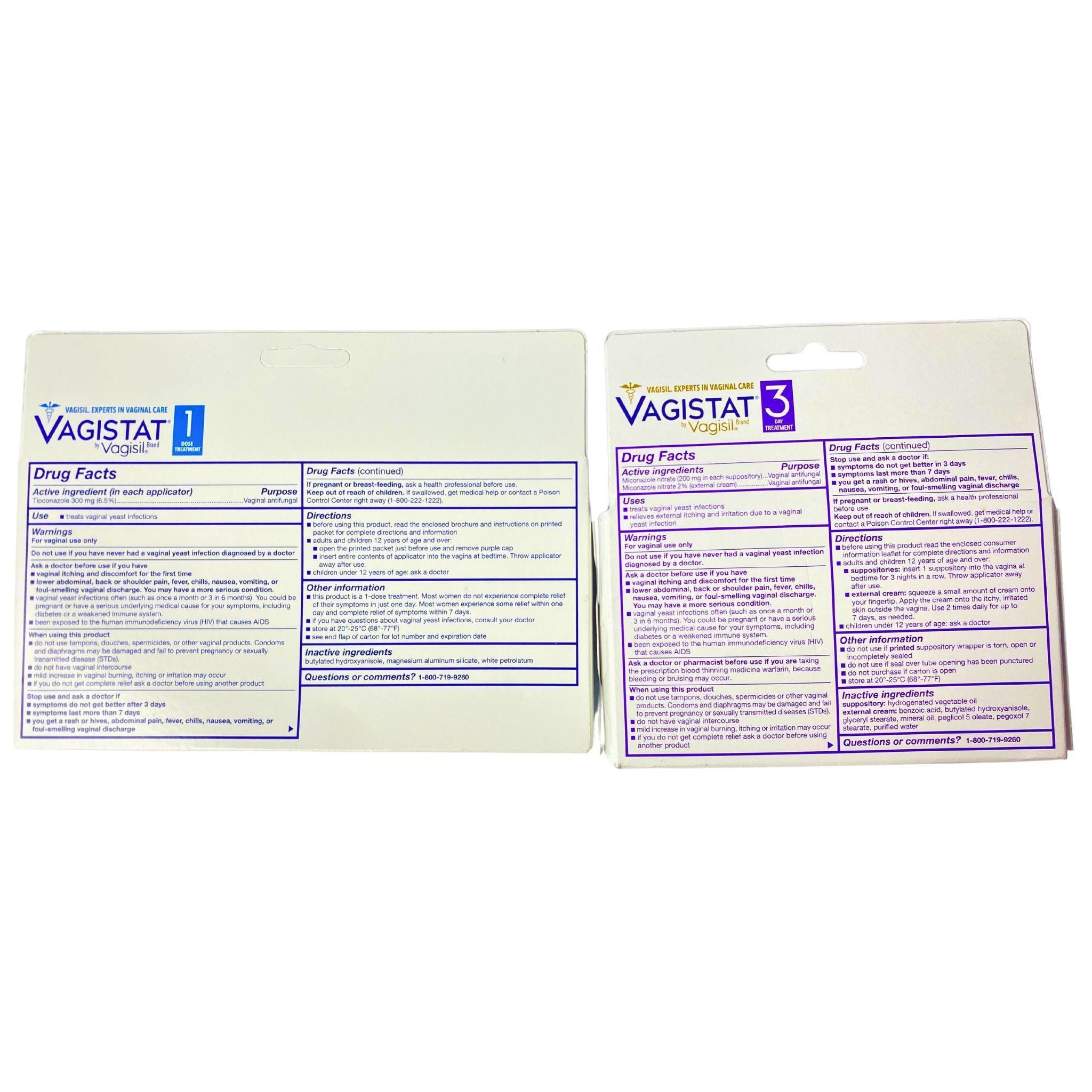 Vagistat by Vagisil - 1 Dose & 3 Day Yeast Infection Treatment (14 Count) - Fast Relief for Women's Intimate Health Care at Home or Travel