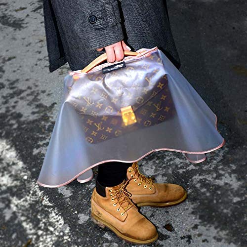 Clear Waterproof Rain Cover for Designer Handbags, Tote Bags & Purses - Reusable Transparent Rain Slicker Protector | Perfect for Travel, Commuting & Outdoor Events